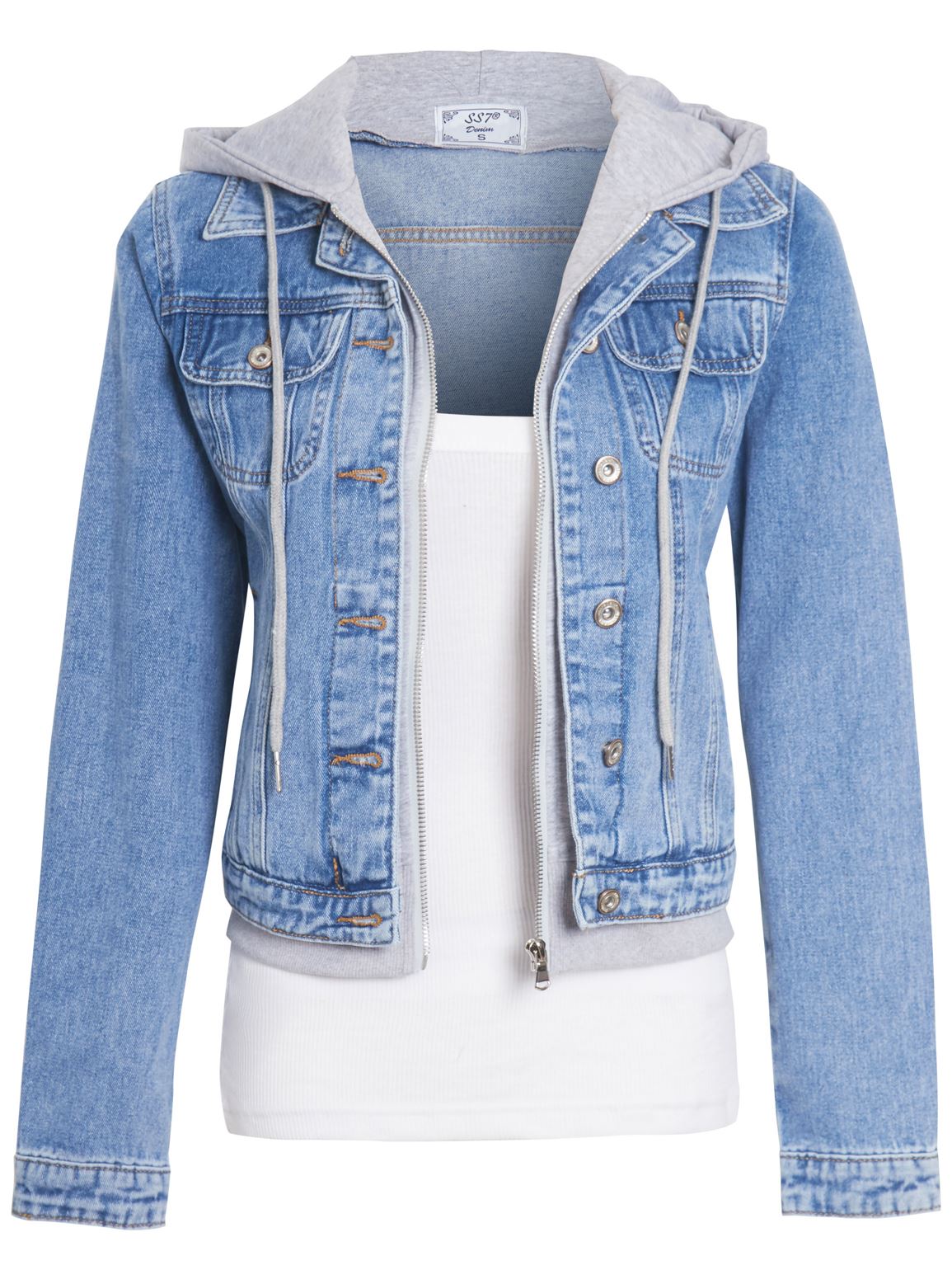 tesco black denim jacket