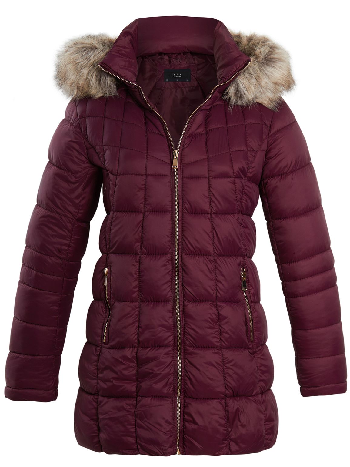 wine padded coat