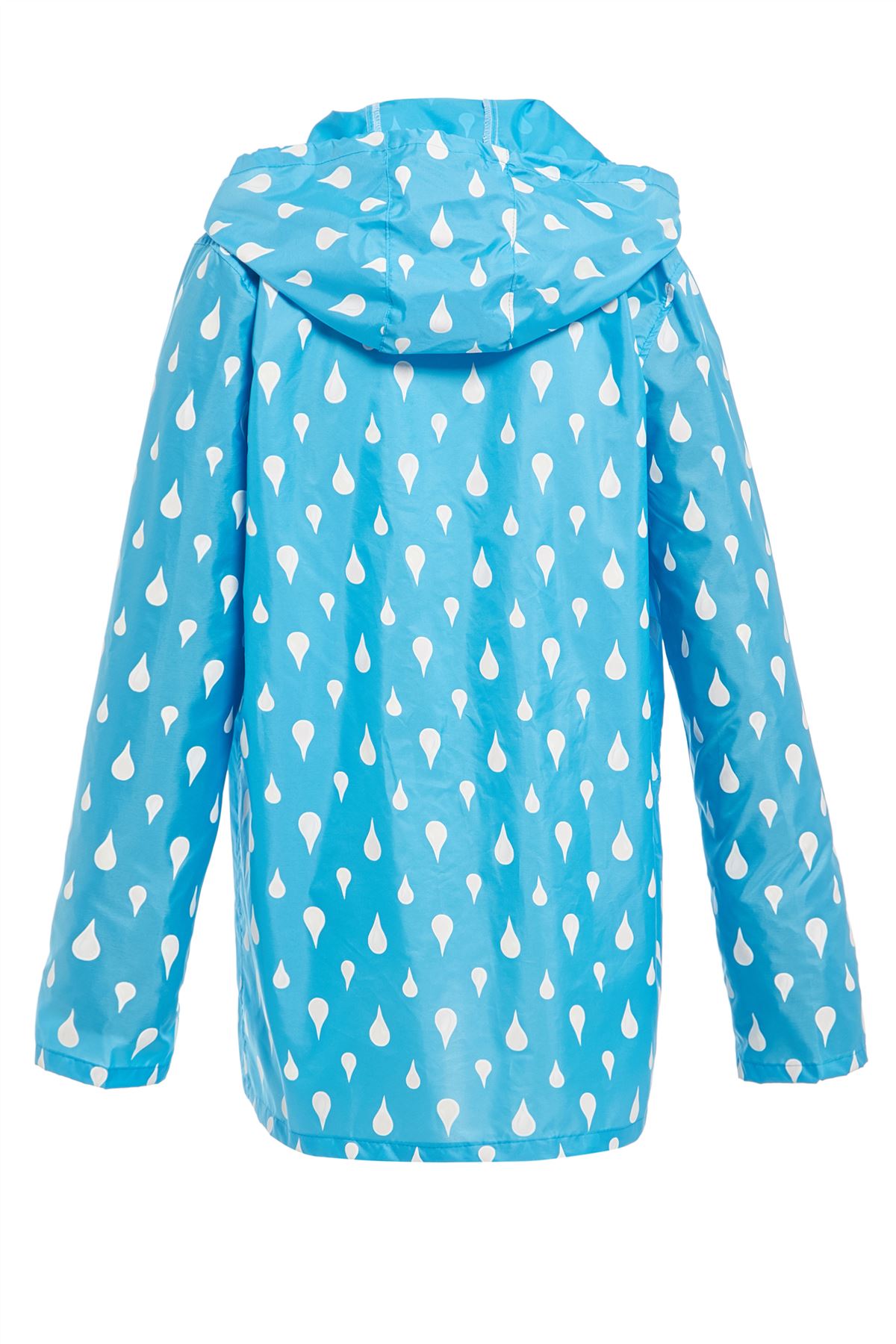 Womens Colour Change Rain Mac Showerproof Raincoat Blue Jacket Size 8-16
