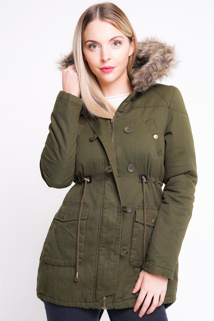 women's fleece parka coats