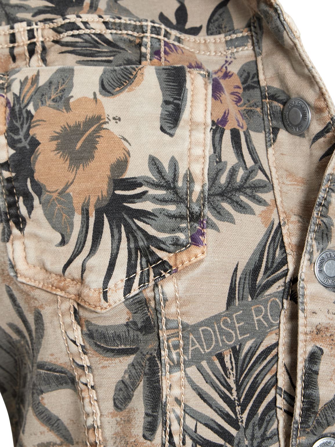 Womens Size 14 12 10 8 Stretch Denim Jacket Reversible Jean Jackets Khaki Stone - Picture 27 of 34