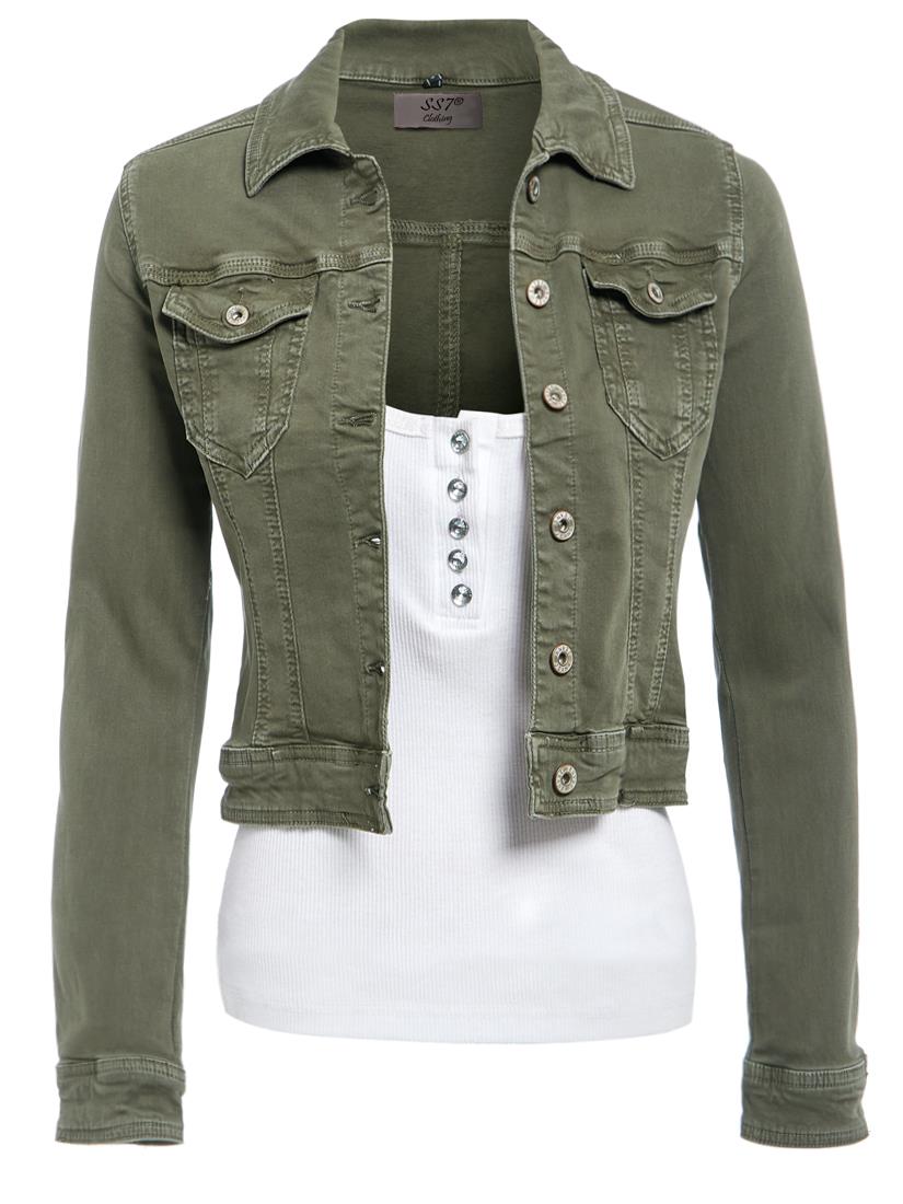 fitted denim jacket womens