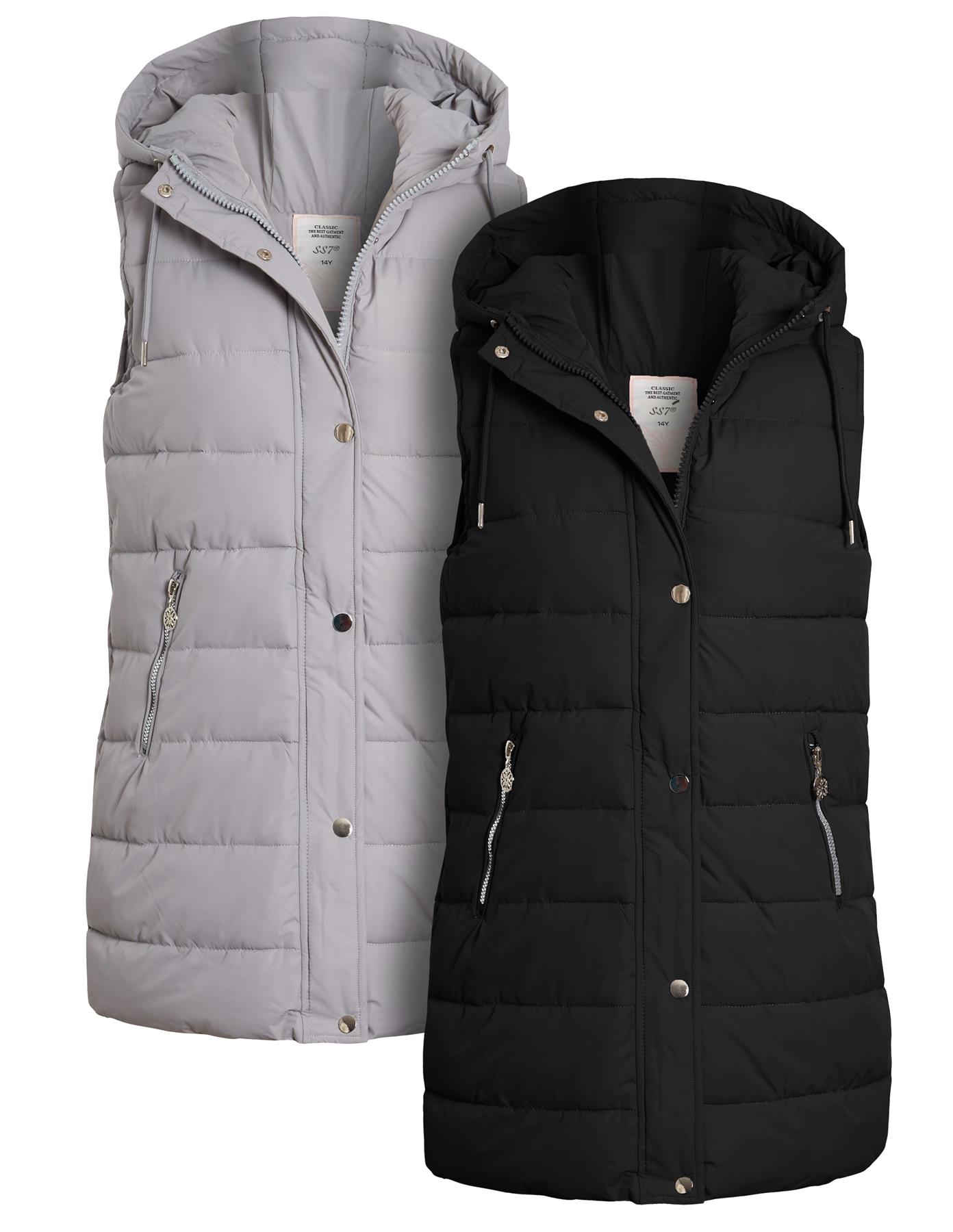 Girls Padded Gilet Waistcoat Jacket Fleece sleeveless Age 10 8 12 13 7 14 Years - Picture 3 of 9