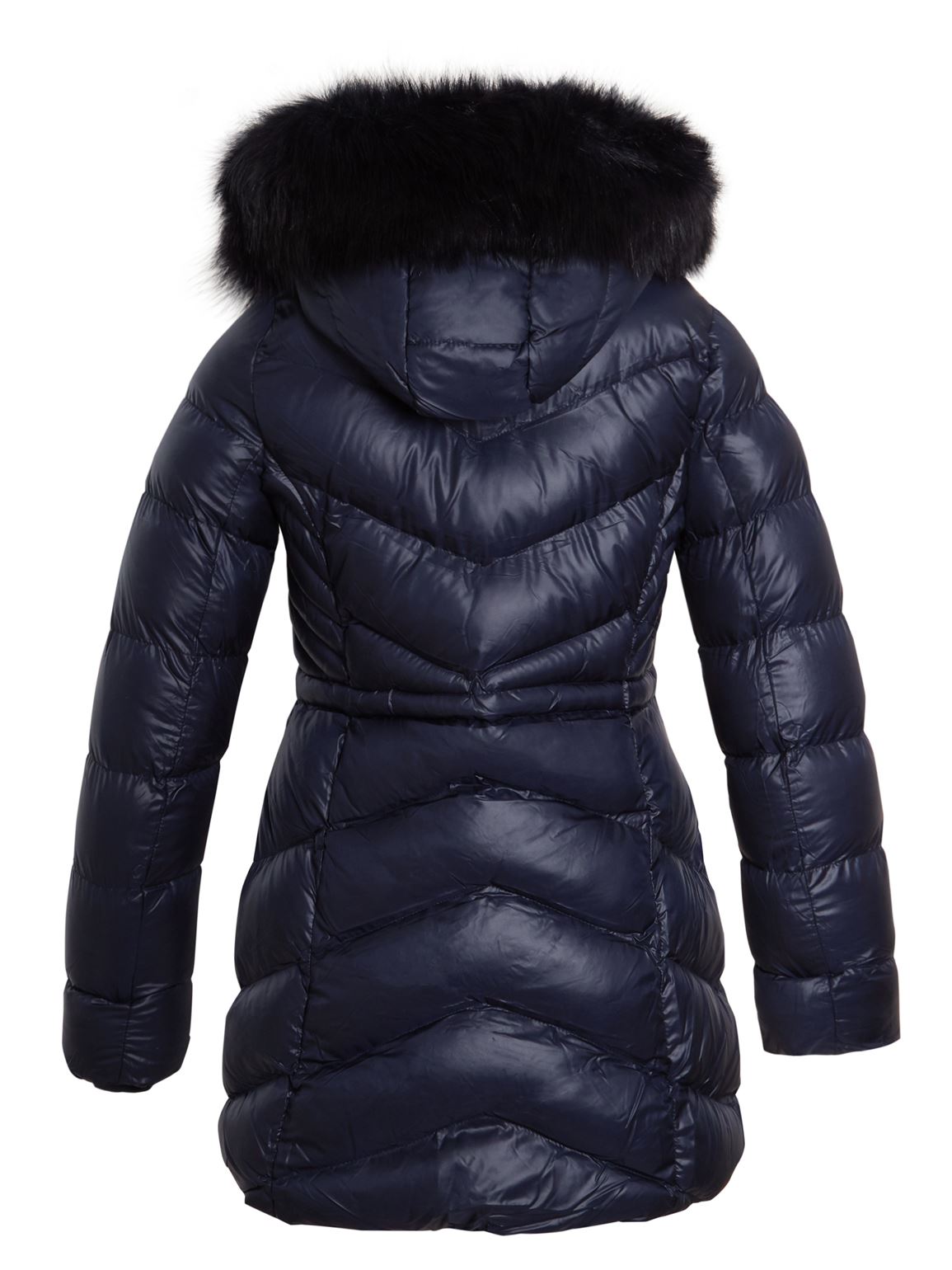 thumbnail image 2 of Girls Padded Parka Coat With Faux Fur – Ages 5-14 Years – Pink & Navy Options 2 of 3