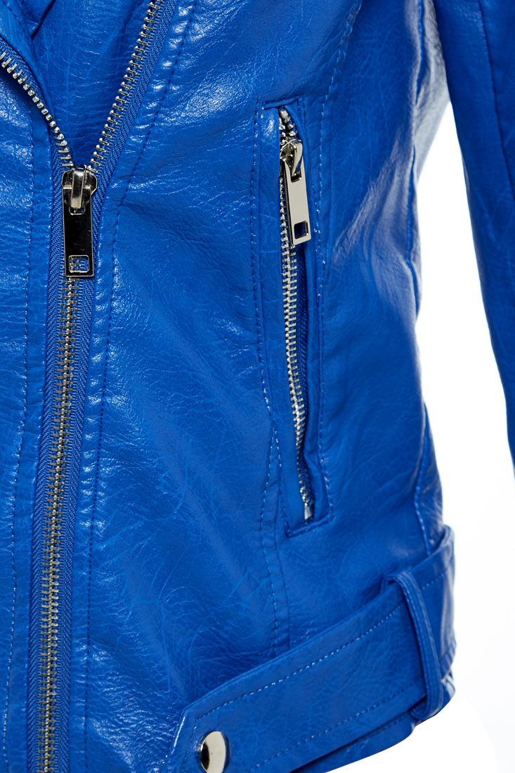 Womens Faux Leather Biker Jacket Ladies Jersey Hood Size 8 10 12 14
