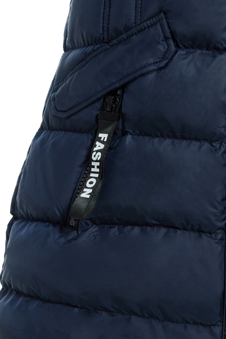 Mädchen wattierter Parka Mantel Kunstfell Fleece gefütterte Jacke Alter 3 4 7 8 9 10 11 12 13 - Bild 9 von 13