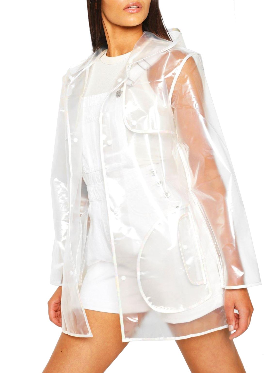 transparent rain mac