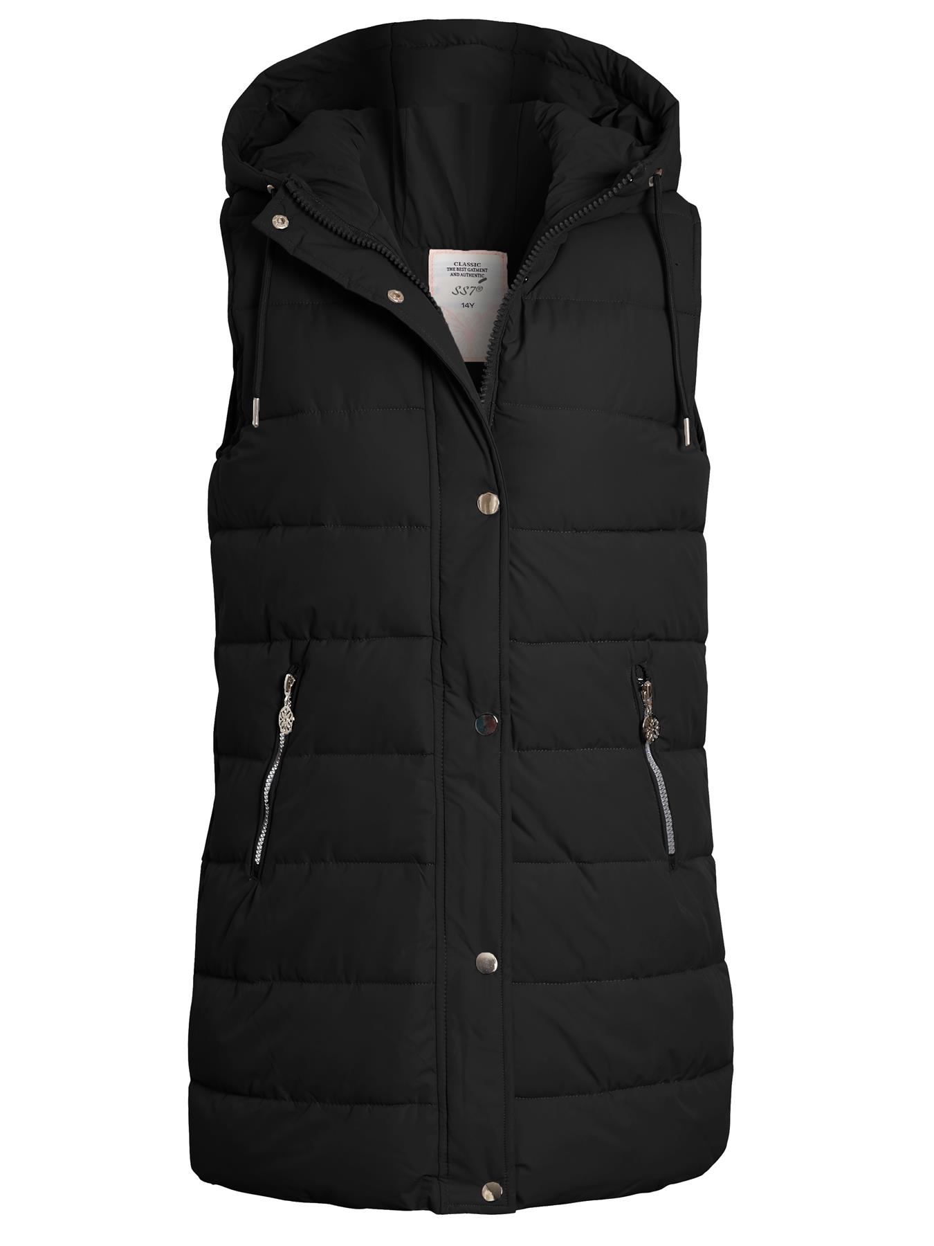 Girls Padded Gilet Waistcoat Jacket Fleece sleeveless Age 10 8 12 13 7 14 Years - Picture 2 of 9