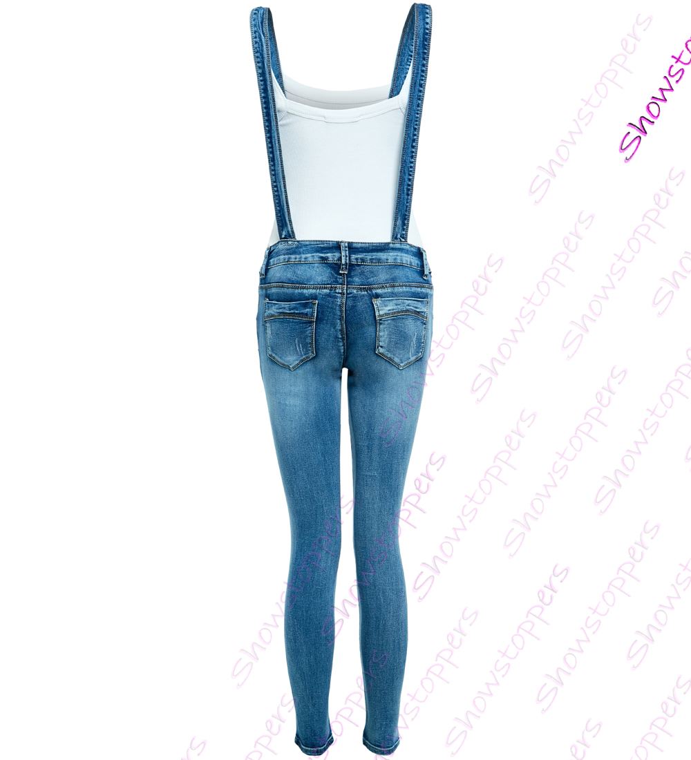 Dungaree Slim Fit Stretch Denim Blue 