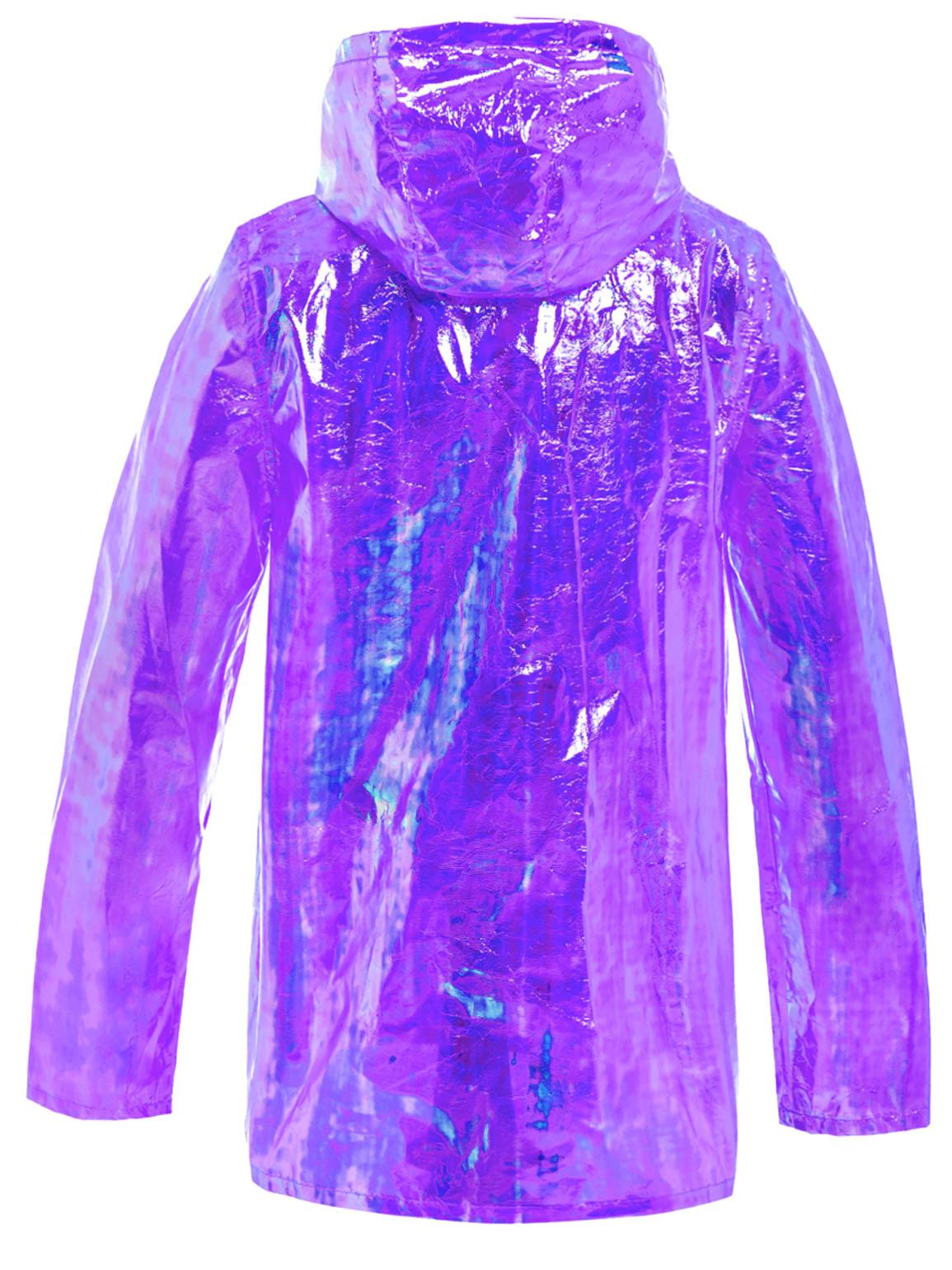 holographic rain mac plus size