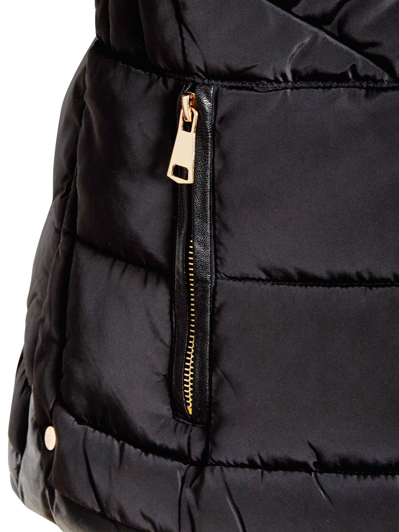 Damen wattierter Mantel Kapuze Winter wasserdicht Kunstfell Jacke Größe 10 12 14 16 8 - Bild 10 von 14
