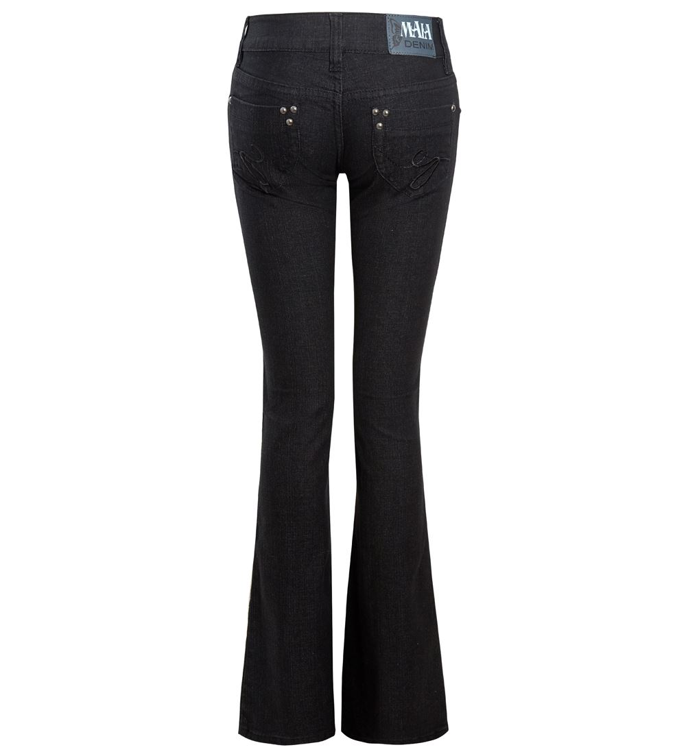 Womens black Slim Fit Jean Flare Flared 