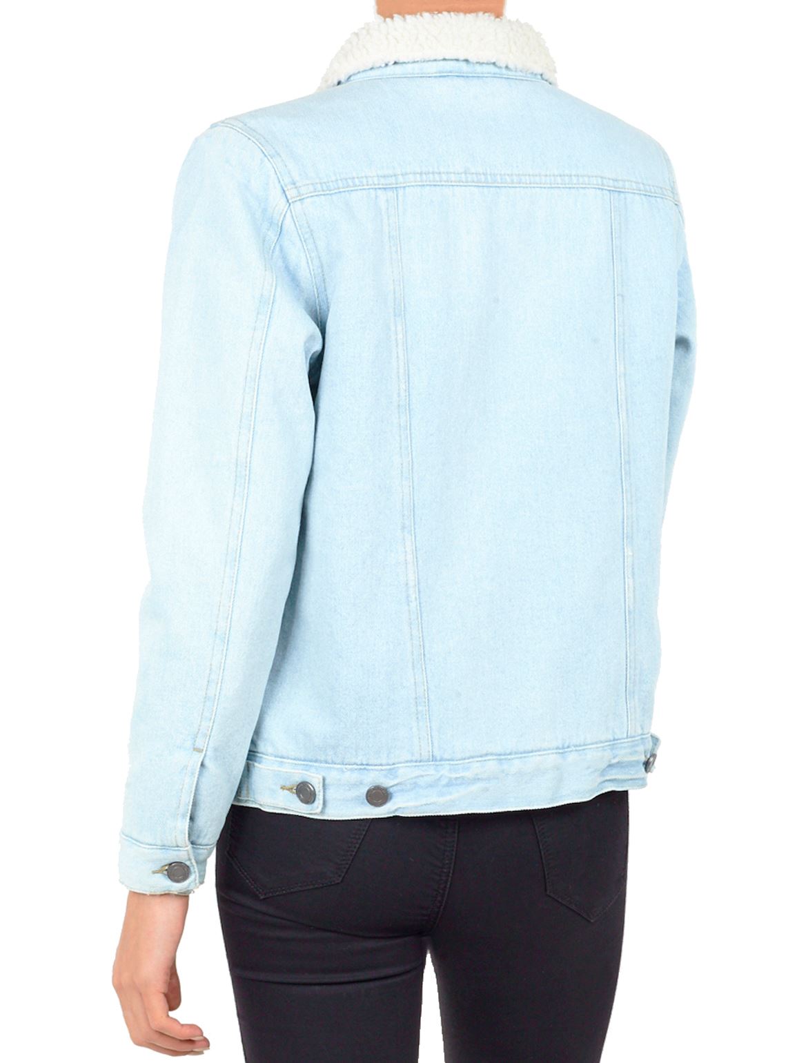 Womens Size 14 12 10 8 16 Lined Denim Jacket Ladies Jean Jackets