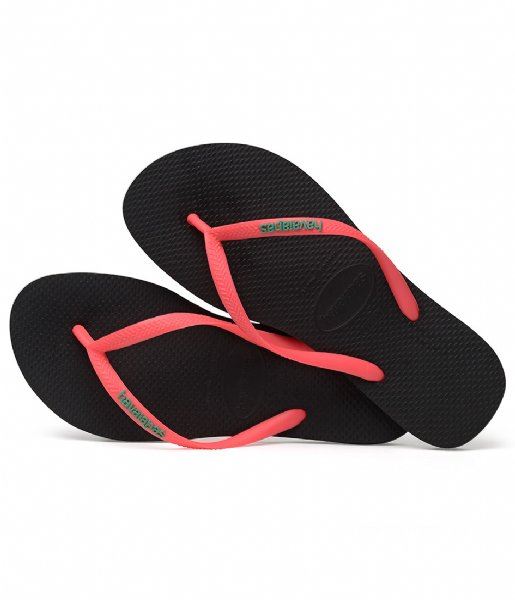 Black and coral havaianas Clearance