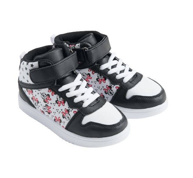girls velcro black trainers