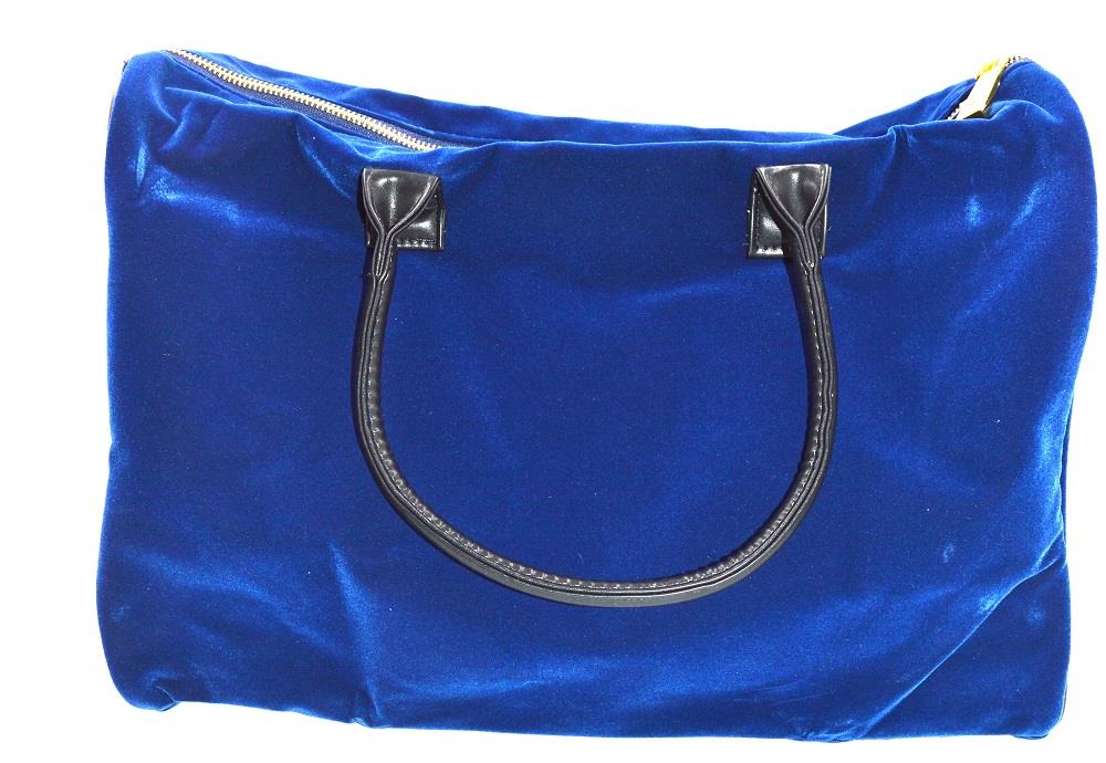 Rabanne 25PJTE003CO0557P100 関税送料込 Paco Rabanne Weekend Bag Pure XS Zippered Velevet Blue with