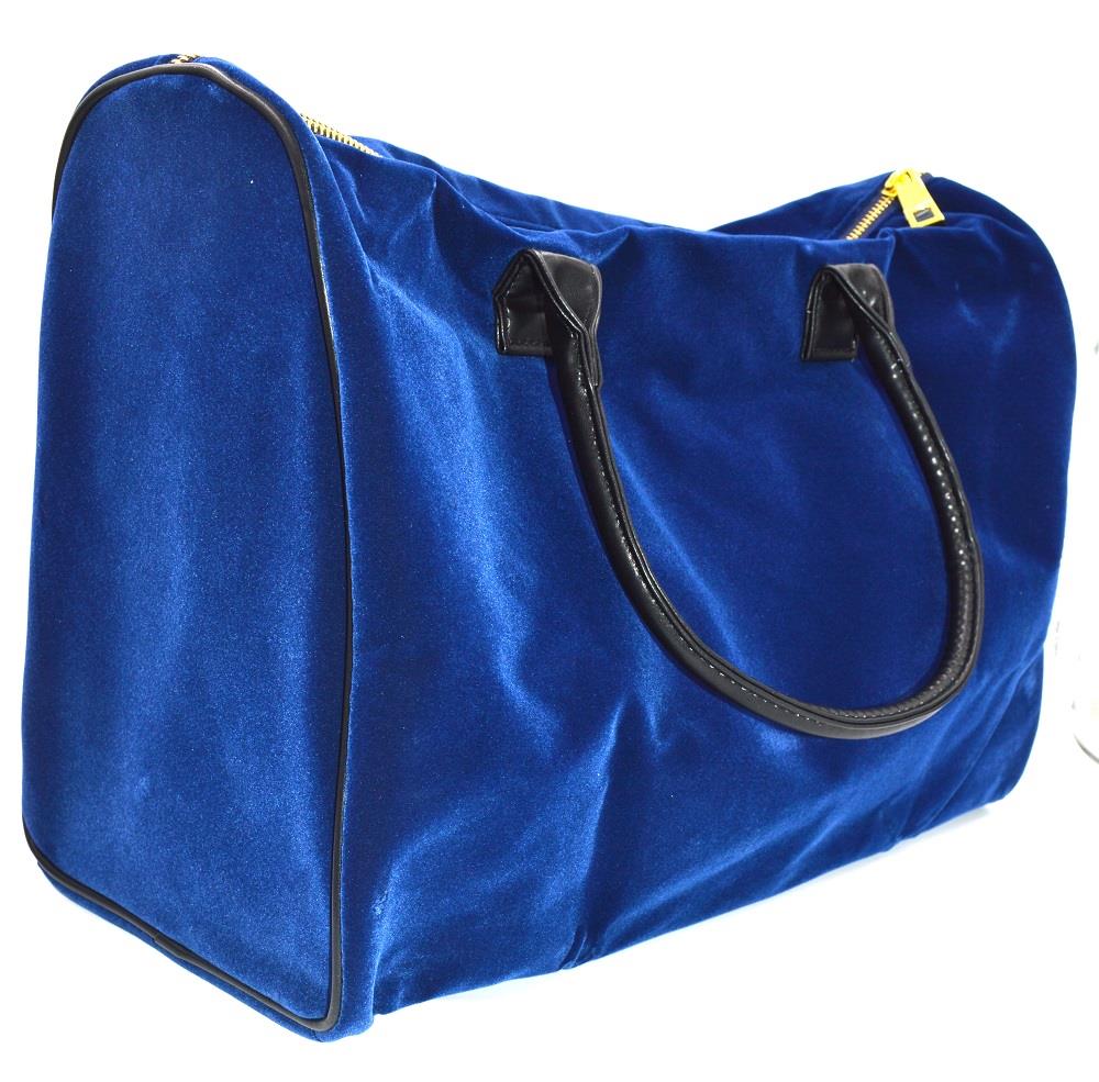 Rabanne 24HCJU008PO0336P001 関税送料込 Paco Rabanne Weekend Bag Pure XS Zippered Velevet Blue with