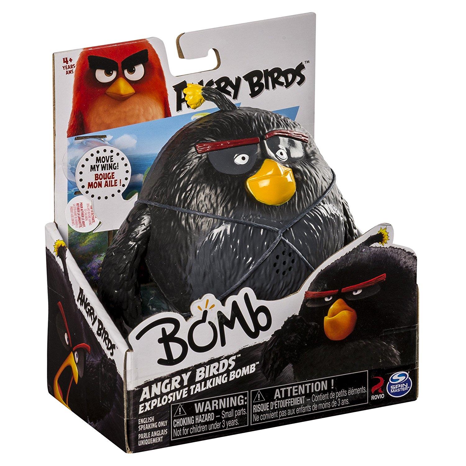 Angry Birds Explosive Talking Bomb Black Figure Collection By Spin