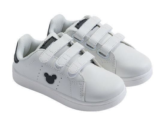 black trainers with velcro straps