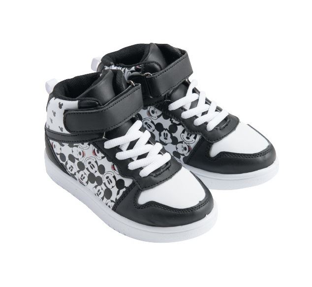Disney Mickey Mouse Black /& White Trainers Sneakers Shoes Kids Eu Sizes
