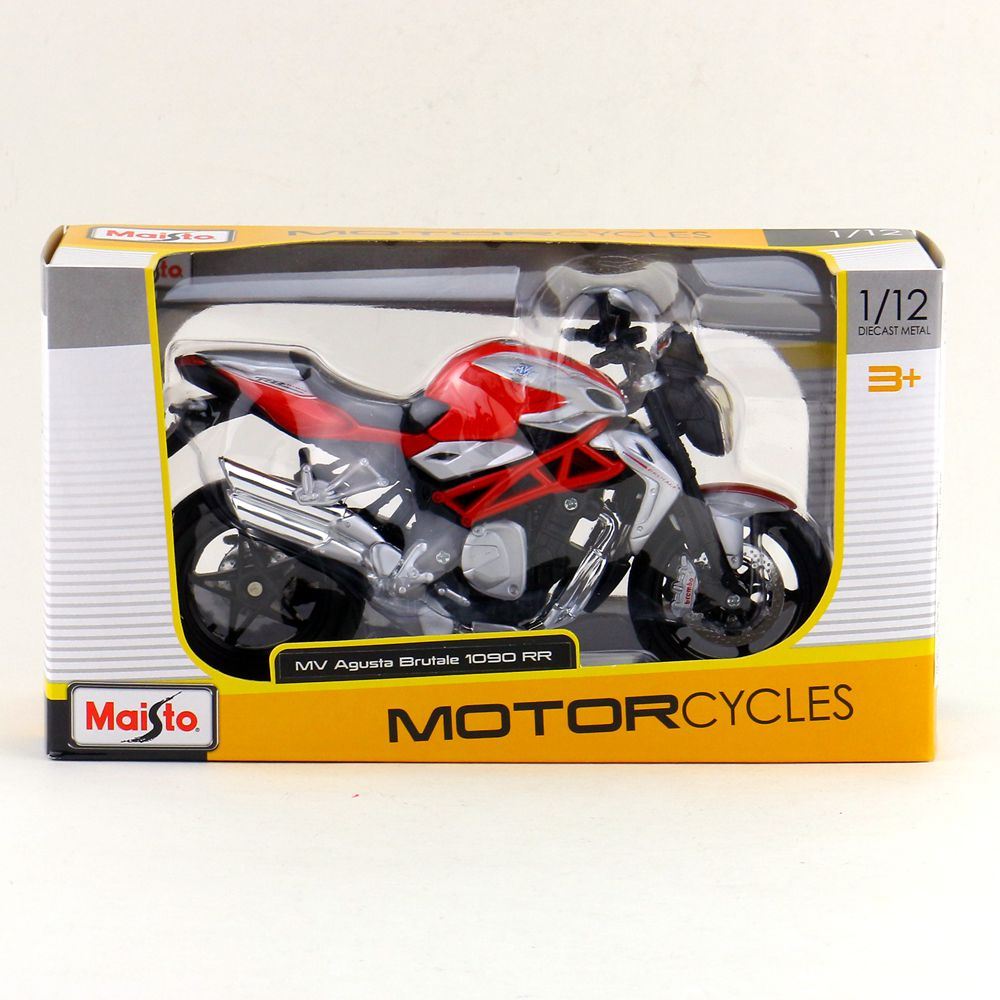 MAISTO 1:12 MOTORCYCLE MV AGUSTA BRUTALE 1090 RR RED//SILVER 20-11097RDSIL