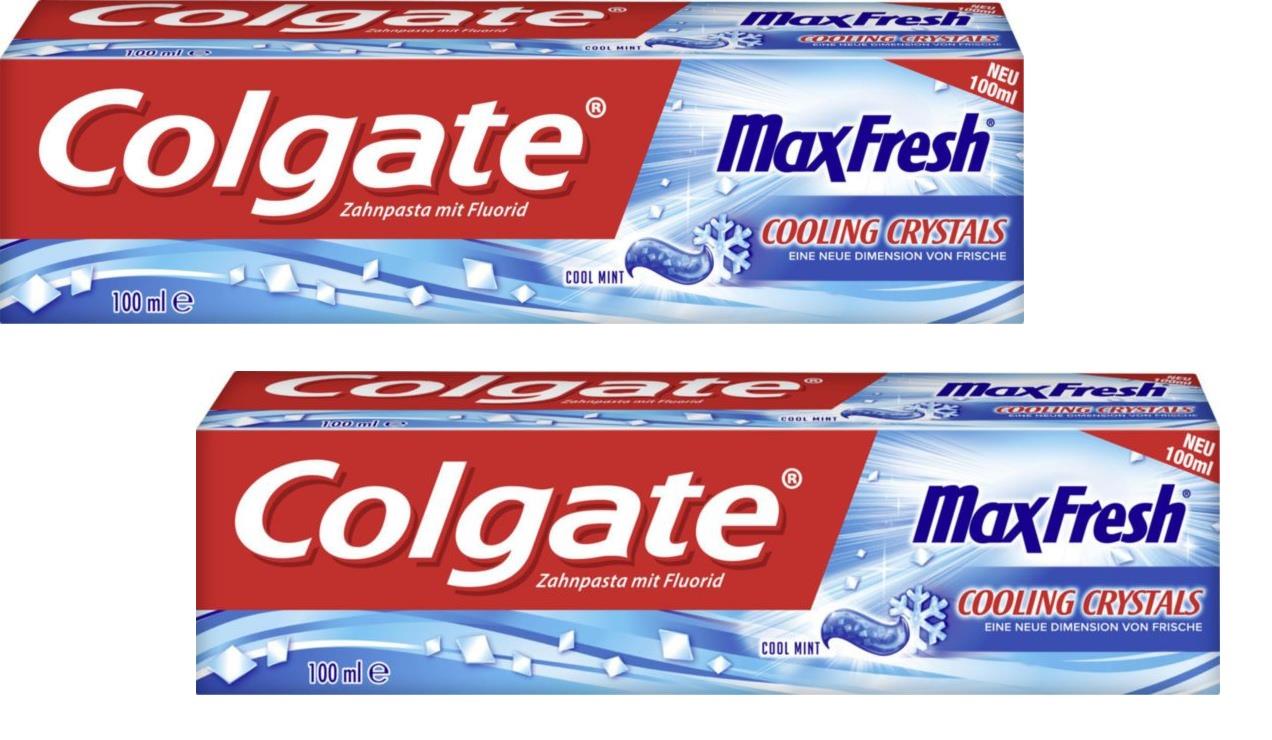 2X Colgate Max Fresh Toothpaste Cooling Crystals Kosher 100 ml 3.5 oz