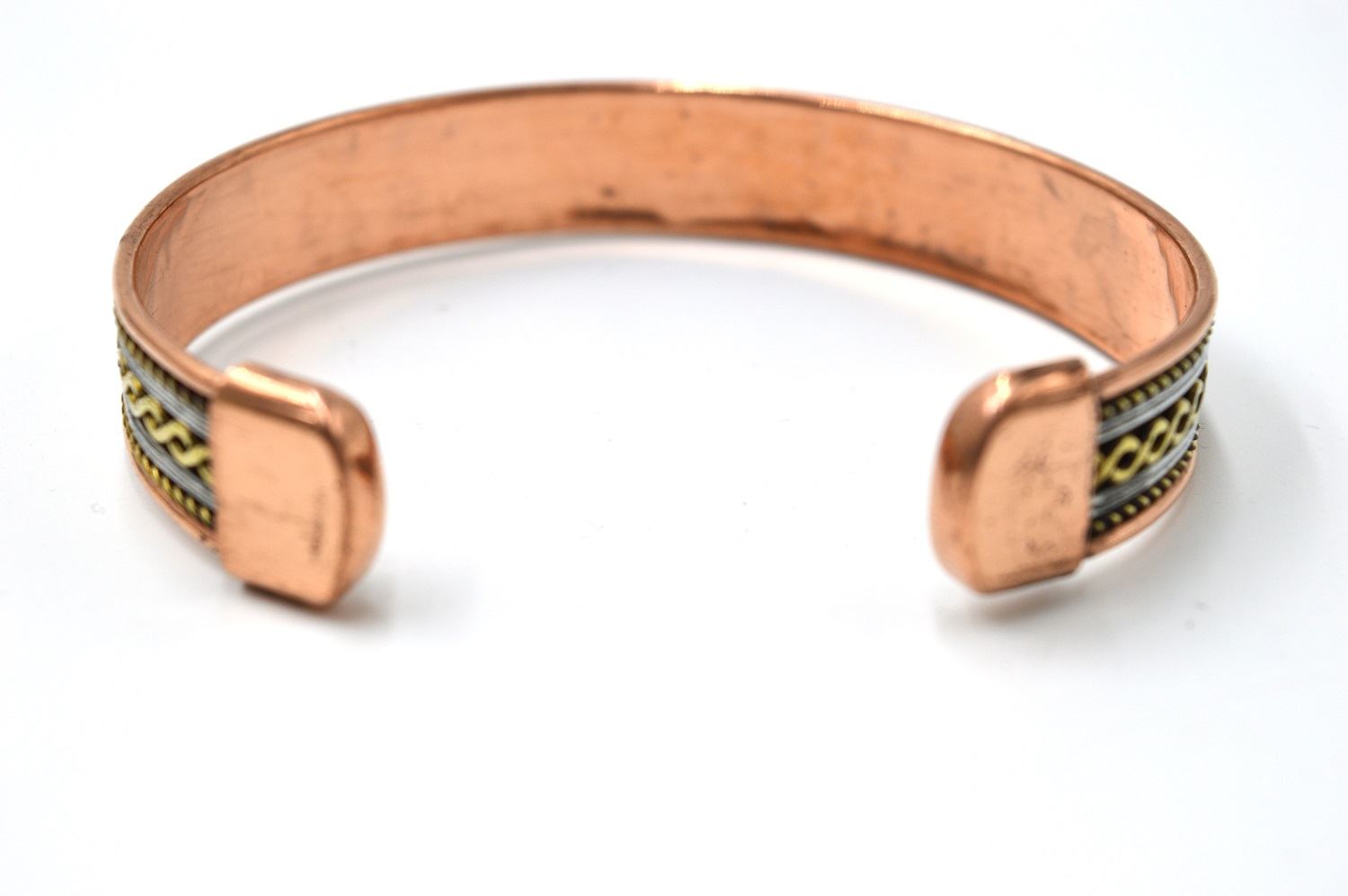 Unisex Tibetan Copper Bracelet Indian Pattern Pure Copper Pain