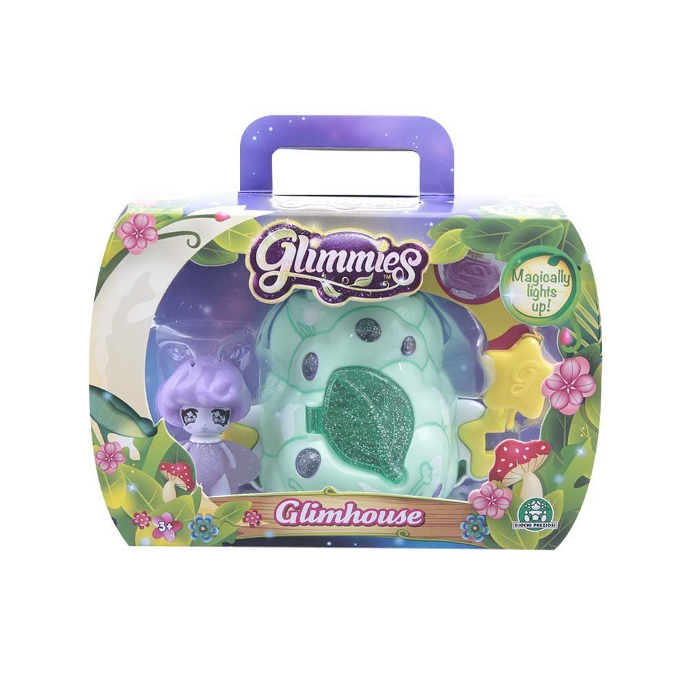 Glimmies Small Green Glimhouse and Purple Glimmie Glimmies Llight-Up Function