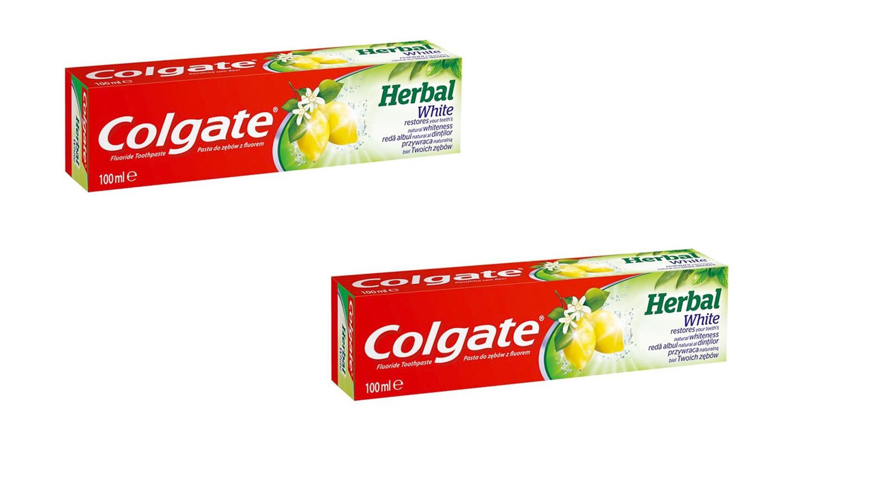 2X Colgate Herbal White Toothpaste Lemon Mint Eucalyptus Kosher 100 ml