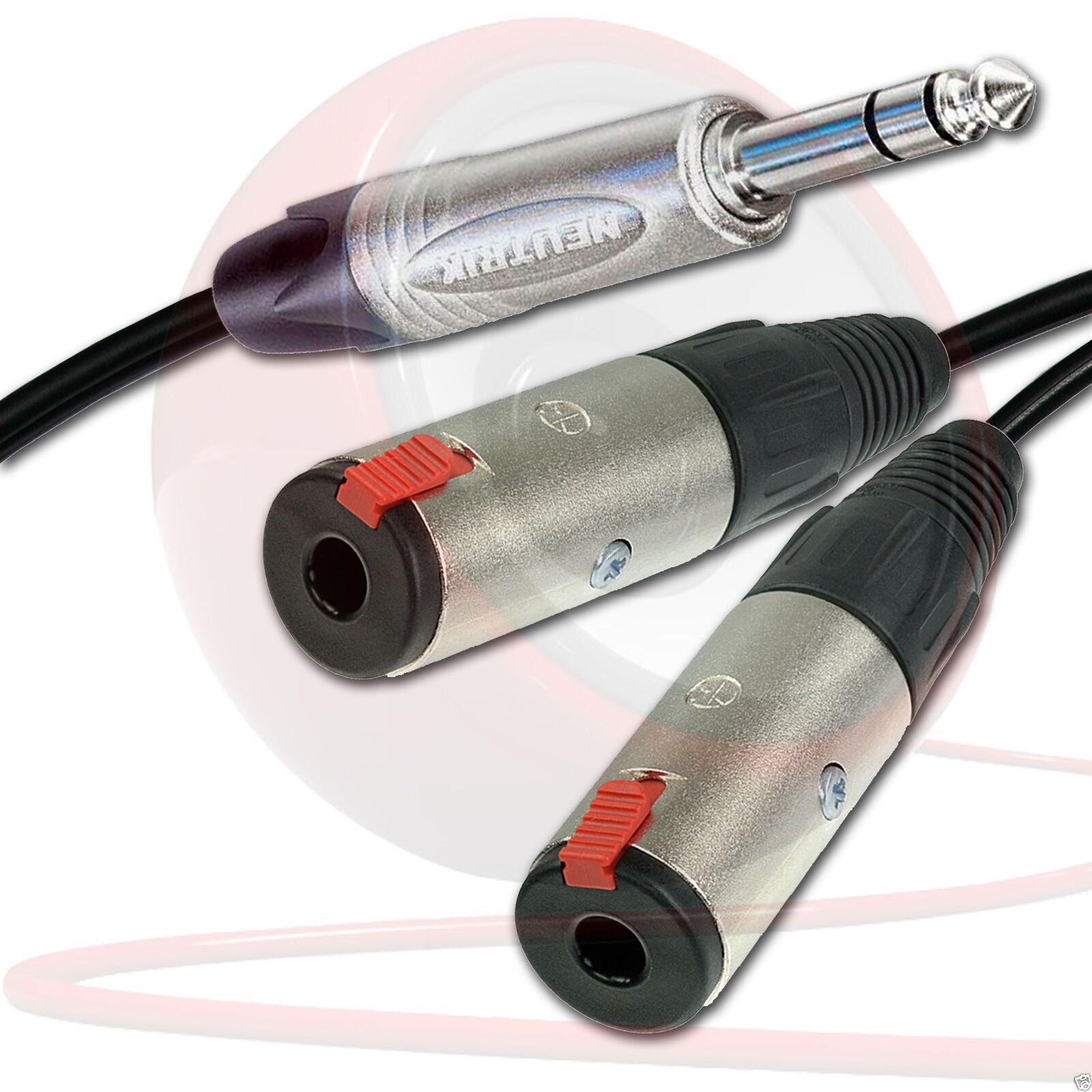 Neutrik Balanced Jack Split into 2 x Neutrik balanced Female Jacks