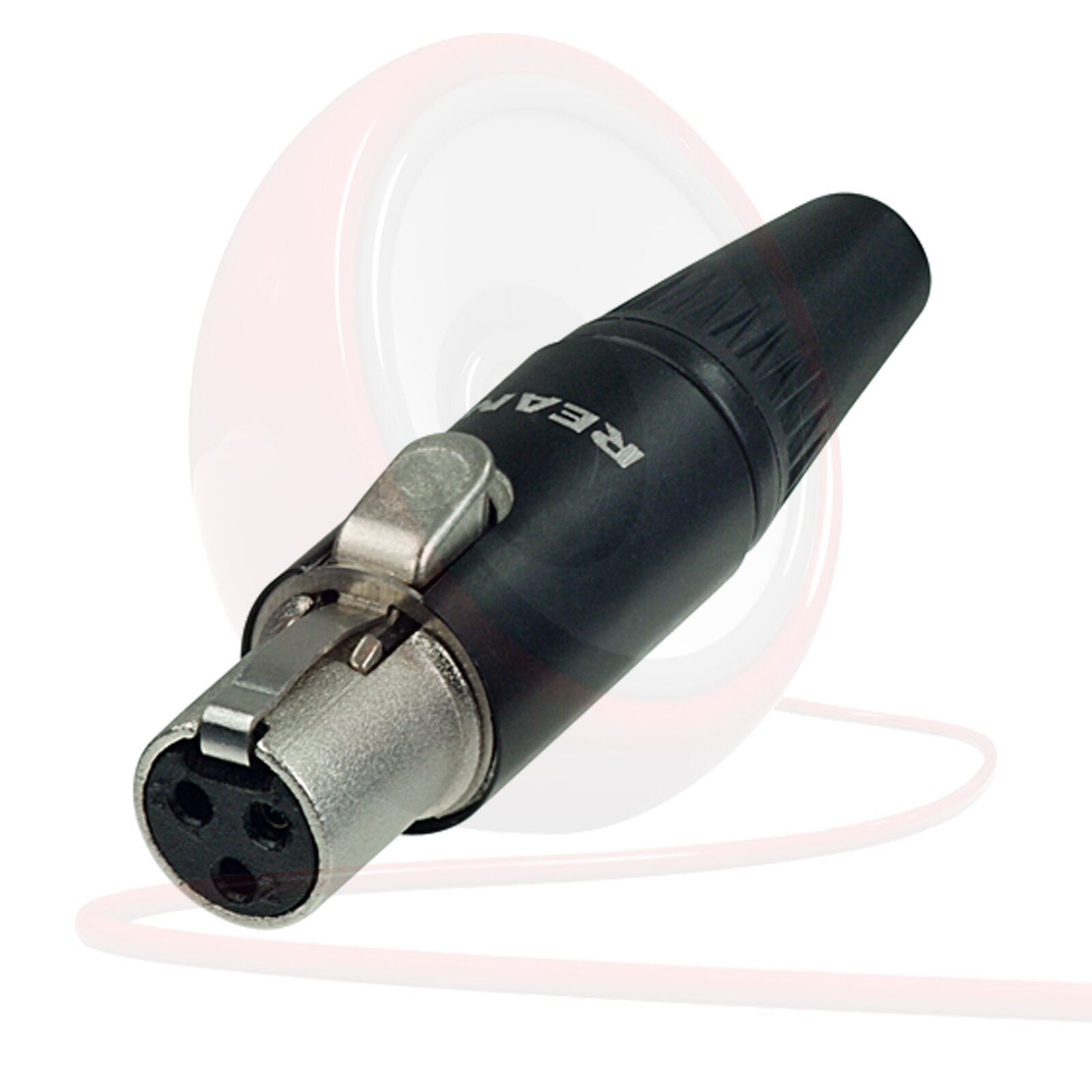 Rean RT3FCB Tiny Mini Female XLR, 3 Pole, Wireless system guitar connector, plug 5055868700604