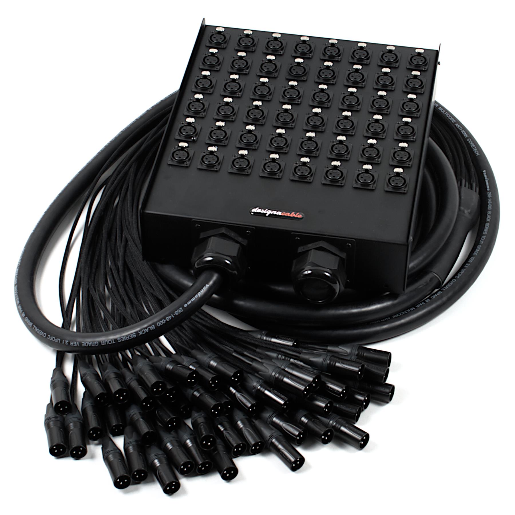 48-fach Stagebox, Neutrik XLRs, Van Damme Black Series Snake Kabelbaum - Bild 4 von 4