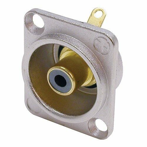 Neutrik NF2D-0 Phono RCA Chassis Panel Mount. Nickel shell - Picture 4 of 4