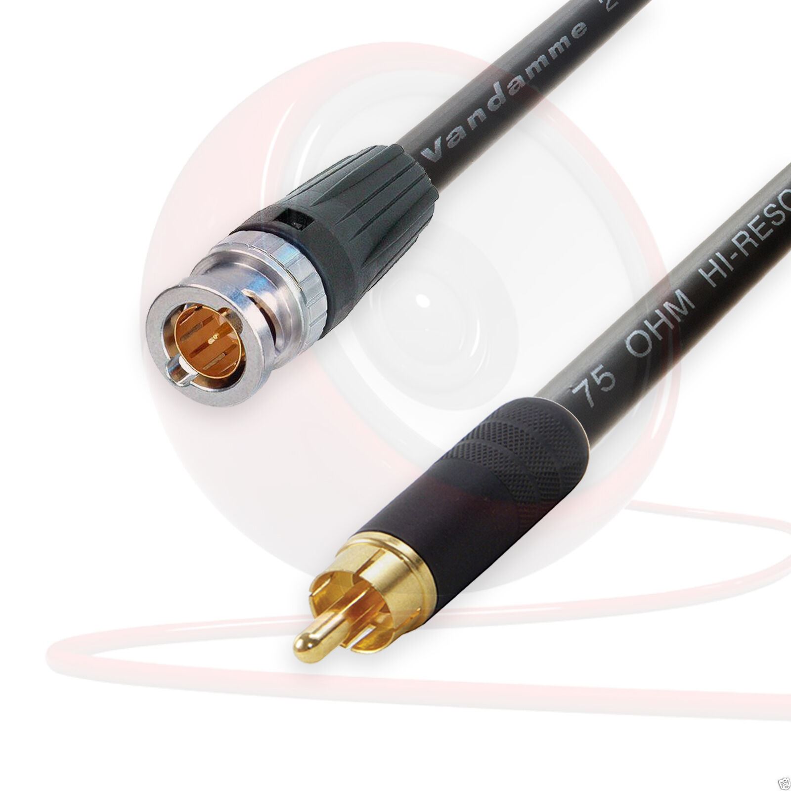 Hi-End Digital Coaxial SPDIF RCA-RCA Audio Cable 75 Ohm 1m coax