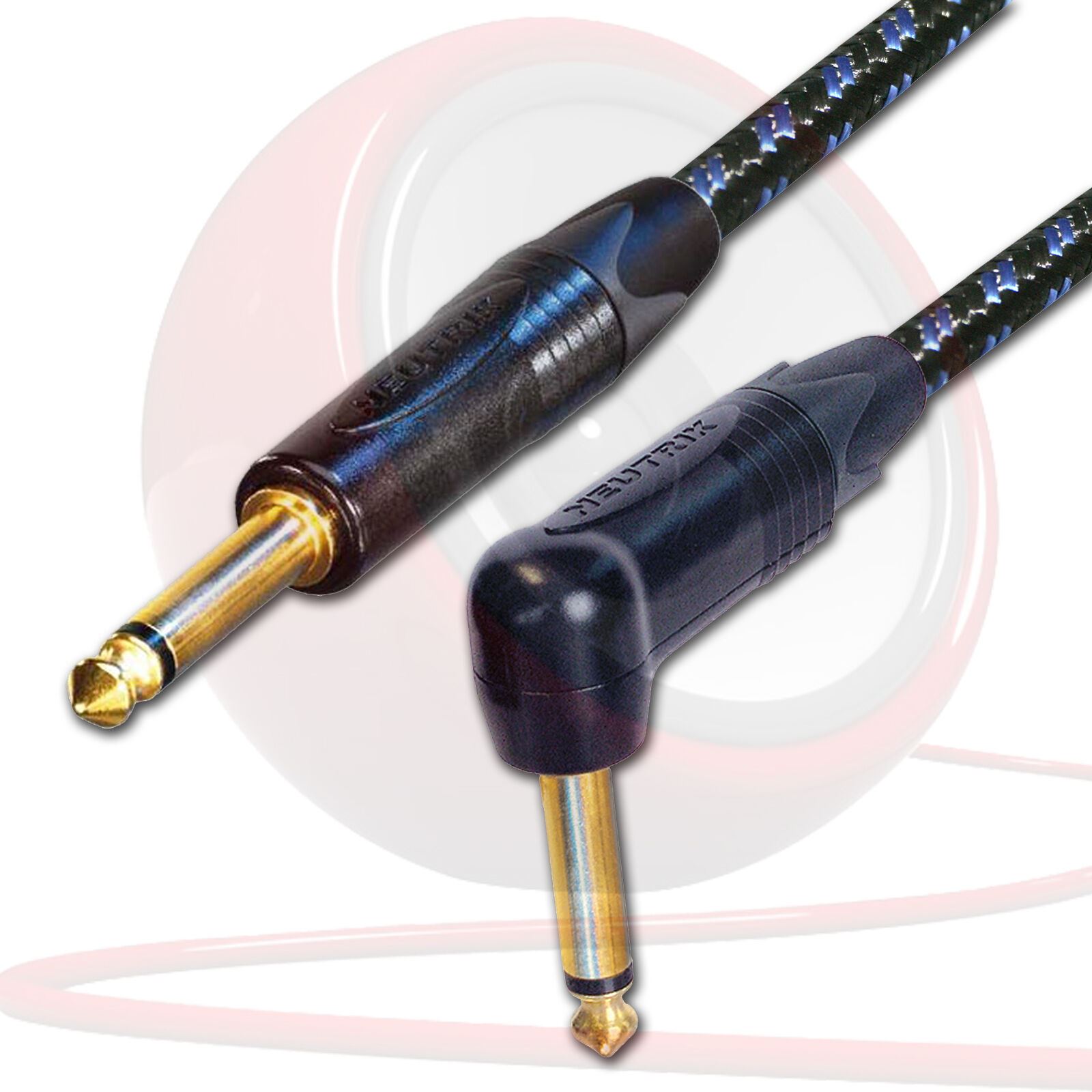 Neutrik Guitar Jack Plug Efectos Patch Lead. Cable vintage de verano. Pedaleras - Imagen 3 de 4