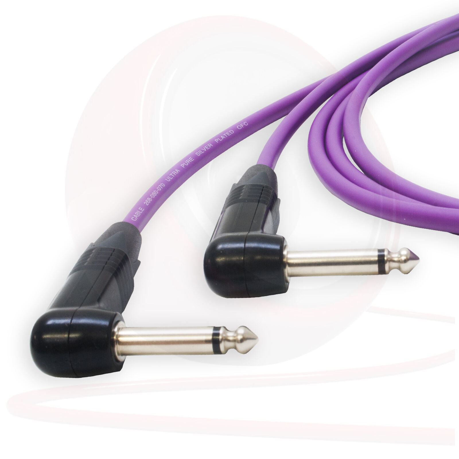 Van Damme Flexible Guitar Cable. Neutrik Angled 1/4 inch Mono Cable 3m, 5m Patch - Picture 7 of 10