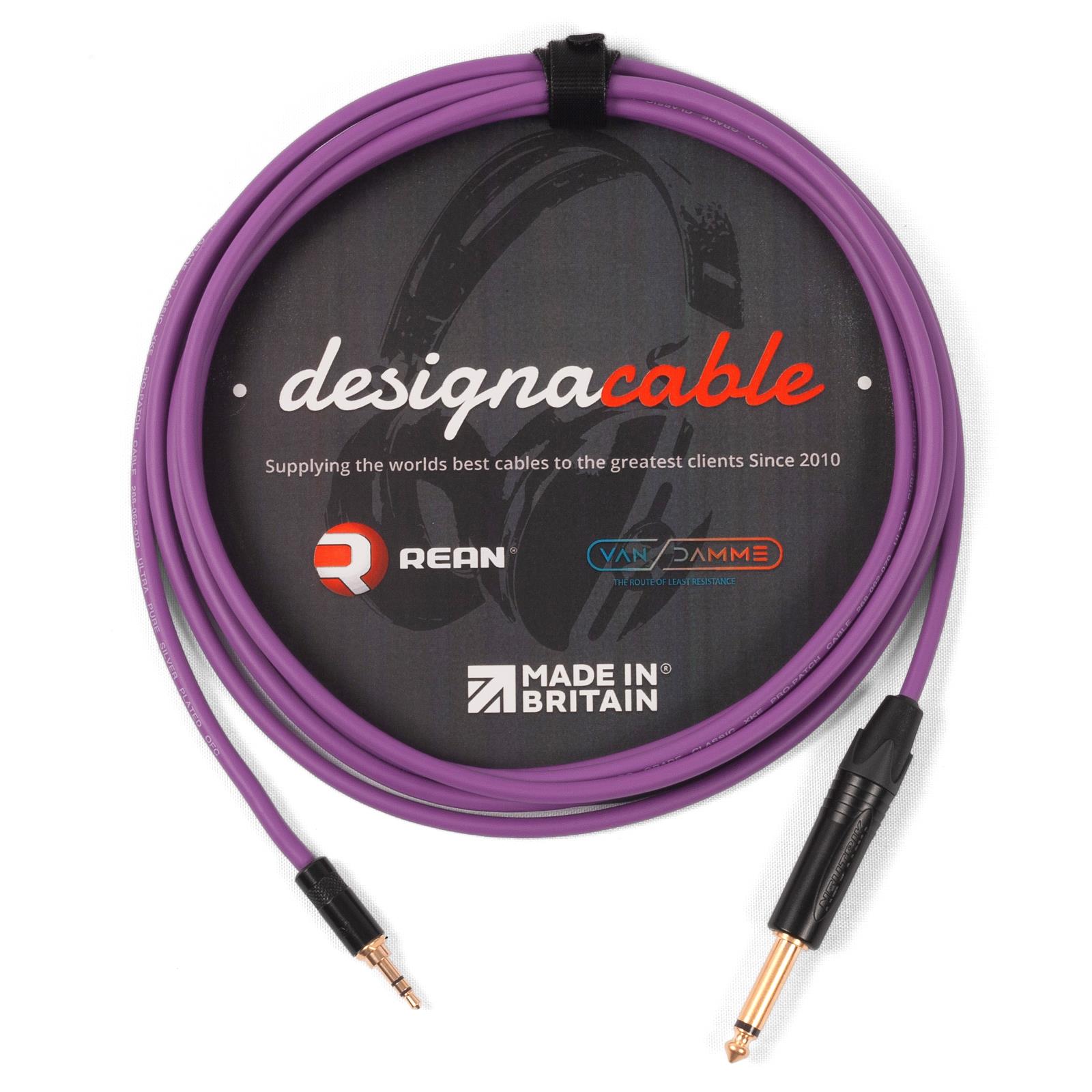 Stereo Mini Jack to Mono 1/4" Jack Lead. 3.5mm Mini. Ipod / Amp Cable. Van Damme - Picture 8 of 11