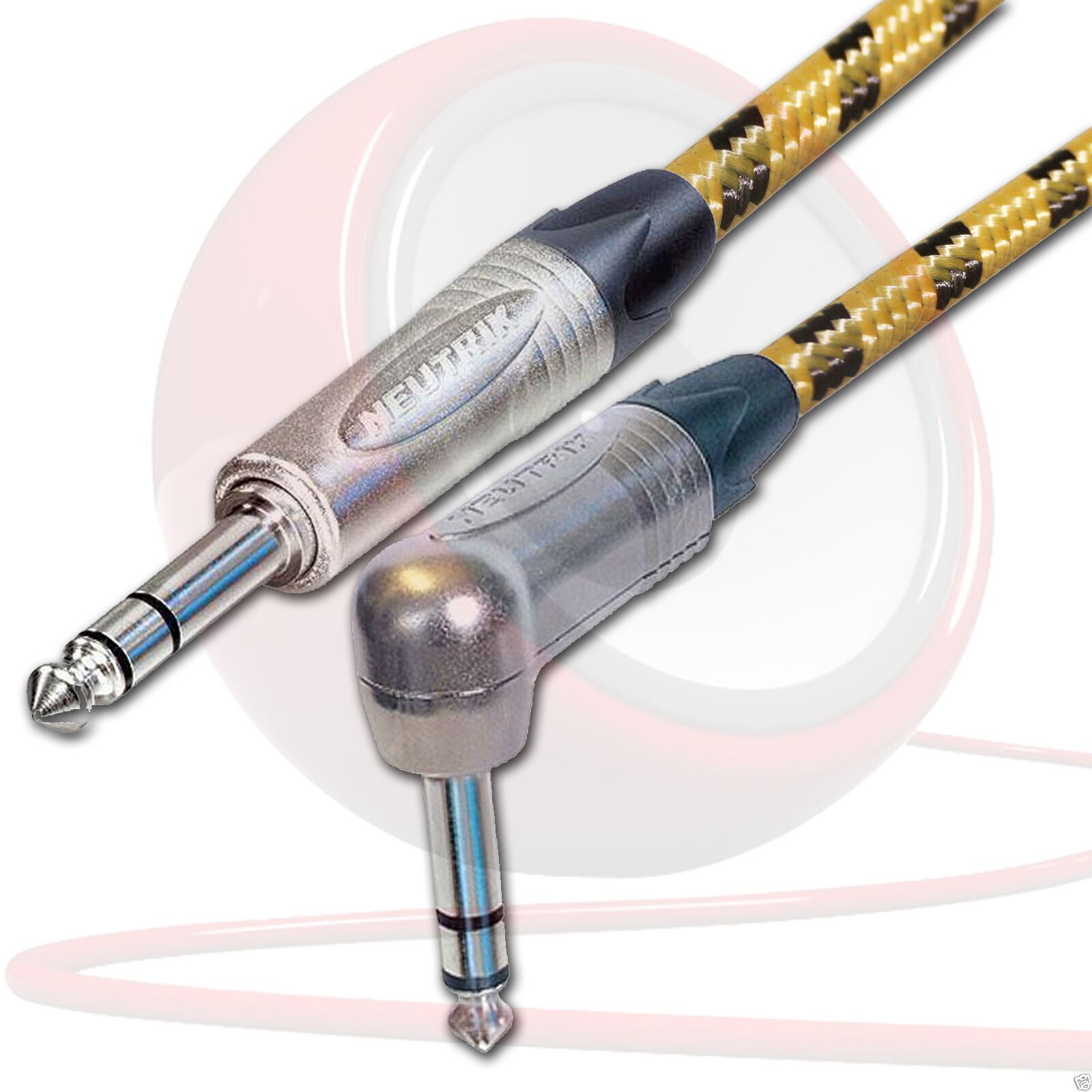 Cavo Jack Da TRS A TRS Oro Bilanciato 1/4 6,35 Mm Neutrik Furgone Diga - Foto 8