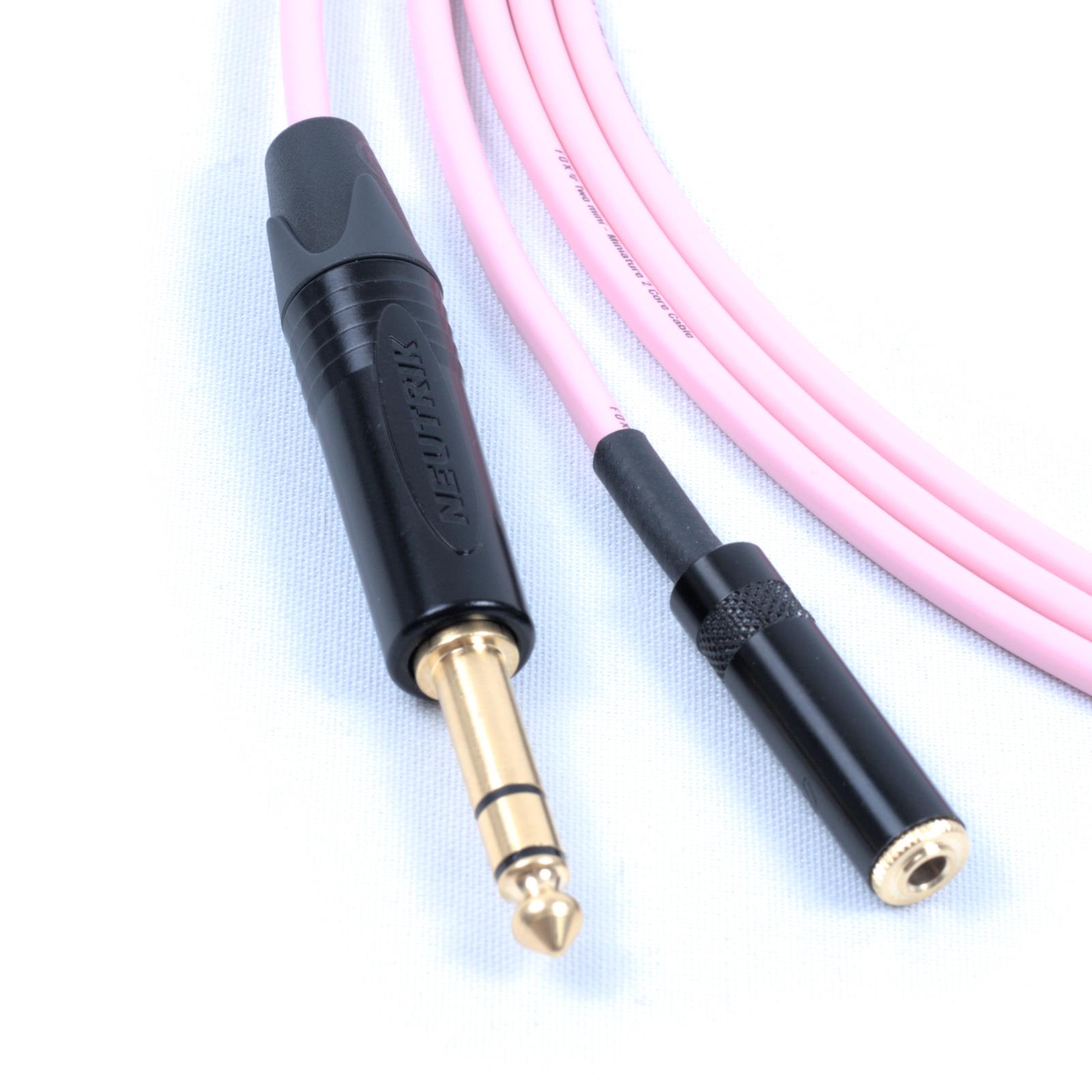 Cable de extensión de auriculares conector recto a recto de 1/4" de 3,5 mm - Imagen 2 de 6