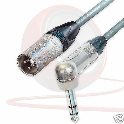 Neutrik Angled TRS Jack to Male XLR Lead. Van Damme STARQUAD Balanced Cable 5m - Picture 7 of 12