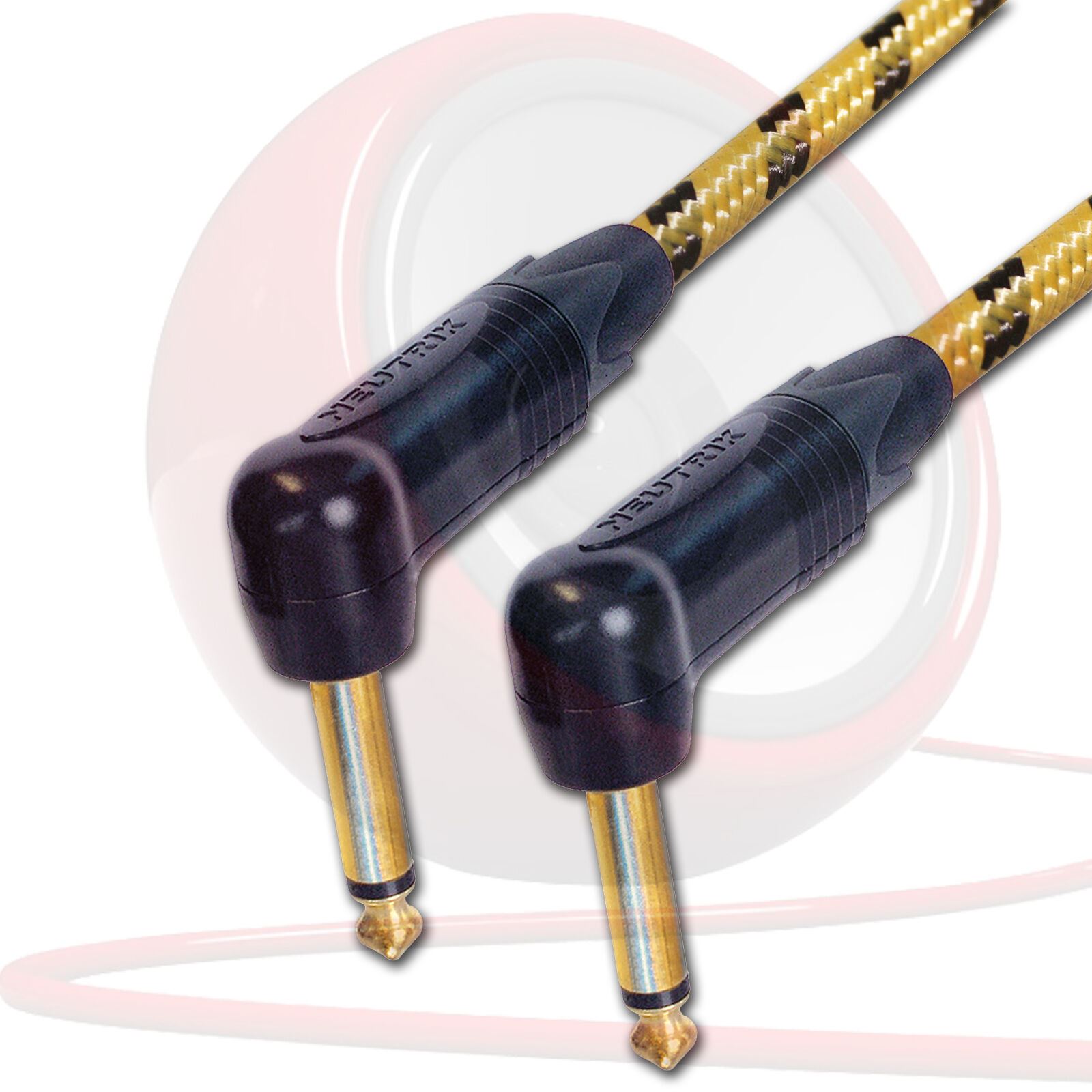 Guitarra Neutrik Gold Jack to Jack Lead. Cable vintage. Eléctrico en ángulo 3m 6m - Imagen 4 de 4