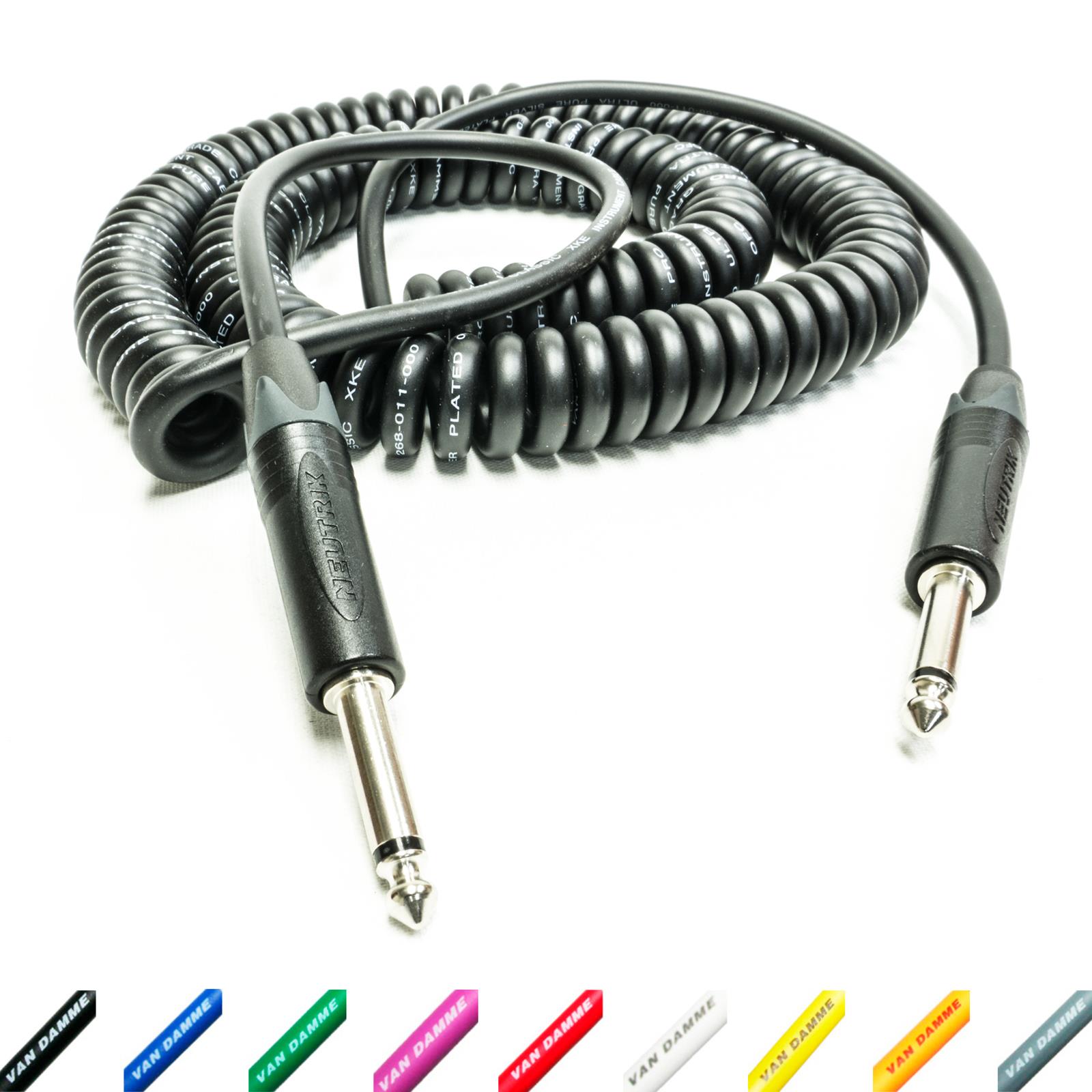 Designacable Van Damme XKE C/âble de guitare avec connecteurs jack Neutrik NP2X-B//NP2RX-B 2 Vintage Braid