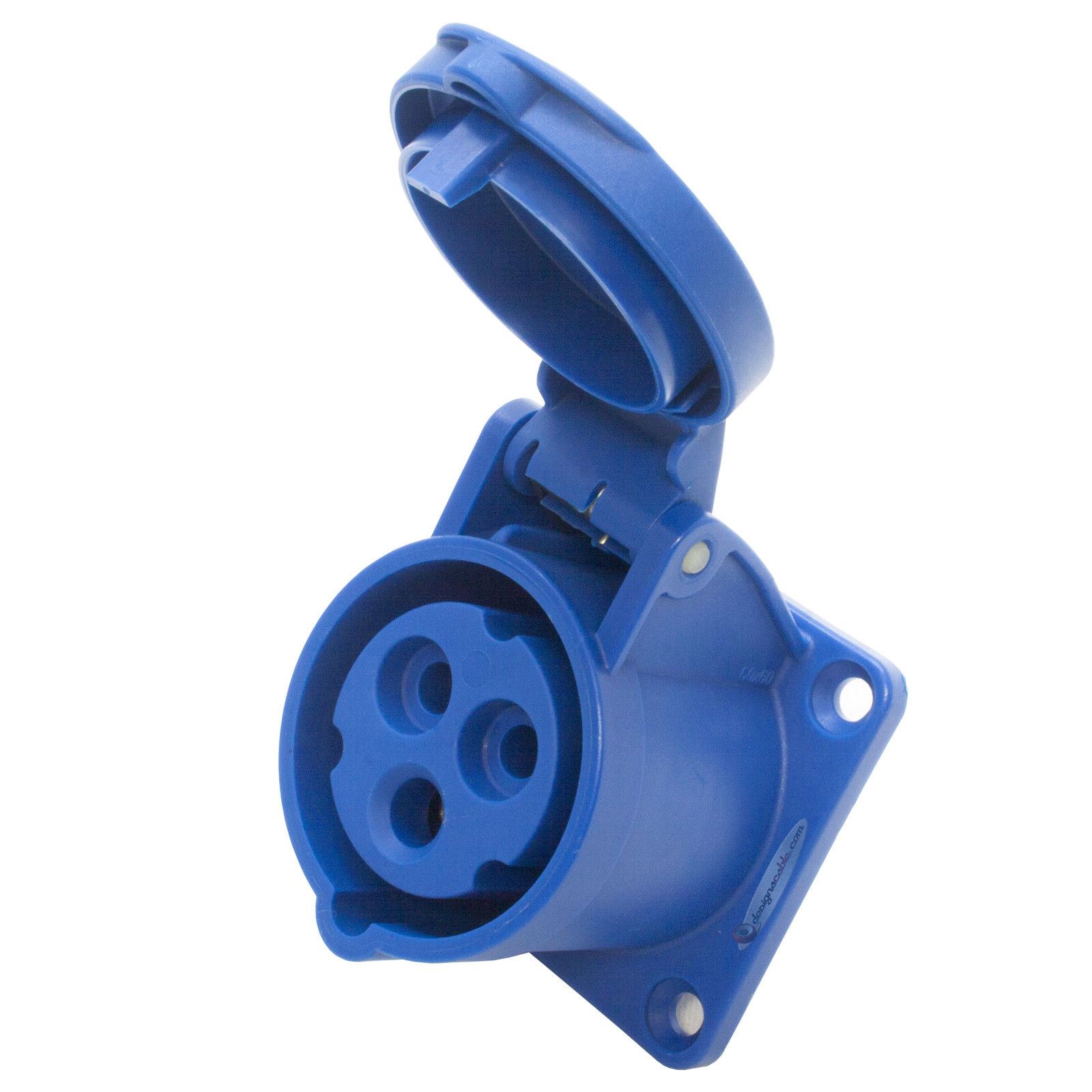 16amp 230V 2P+E Straight Flush Mounting Panel Female Socket OUTLET. PCE