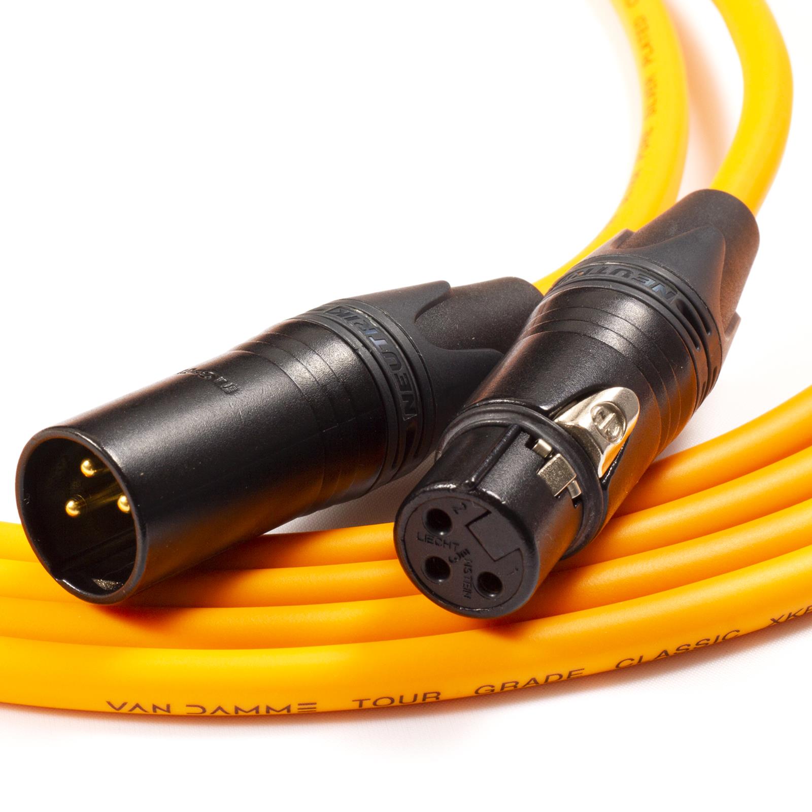 Gold XLR to XLR Cables. Van Damme Neutrik Balanced Cable. Microphone Patch Leads - Picture 7 of 11