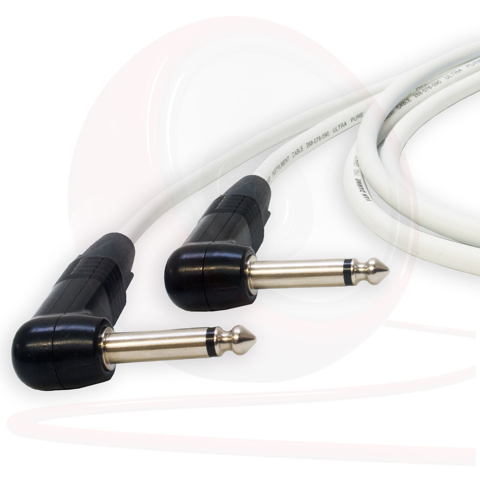 Van Damme Flexible Guitar Cable. Neutrik Angled 1/4 inch Mono Cable 3m, 5m Patch - Picture 9 of 10