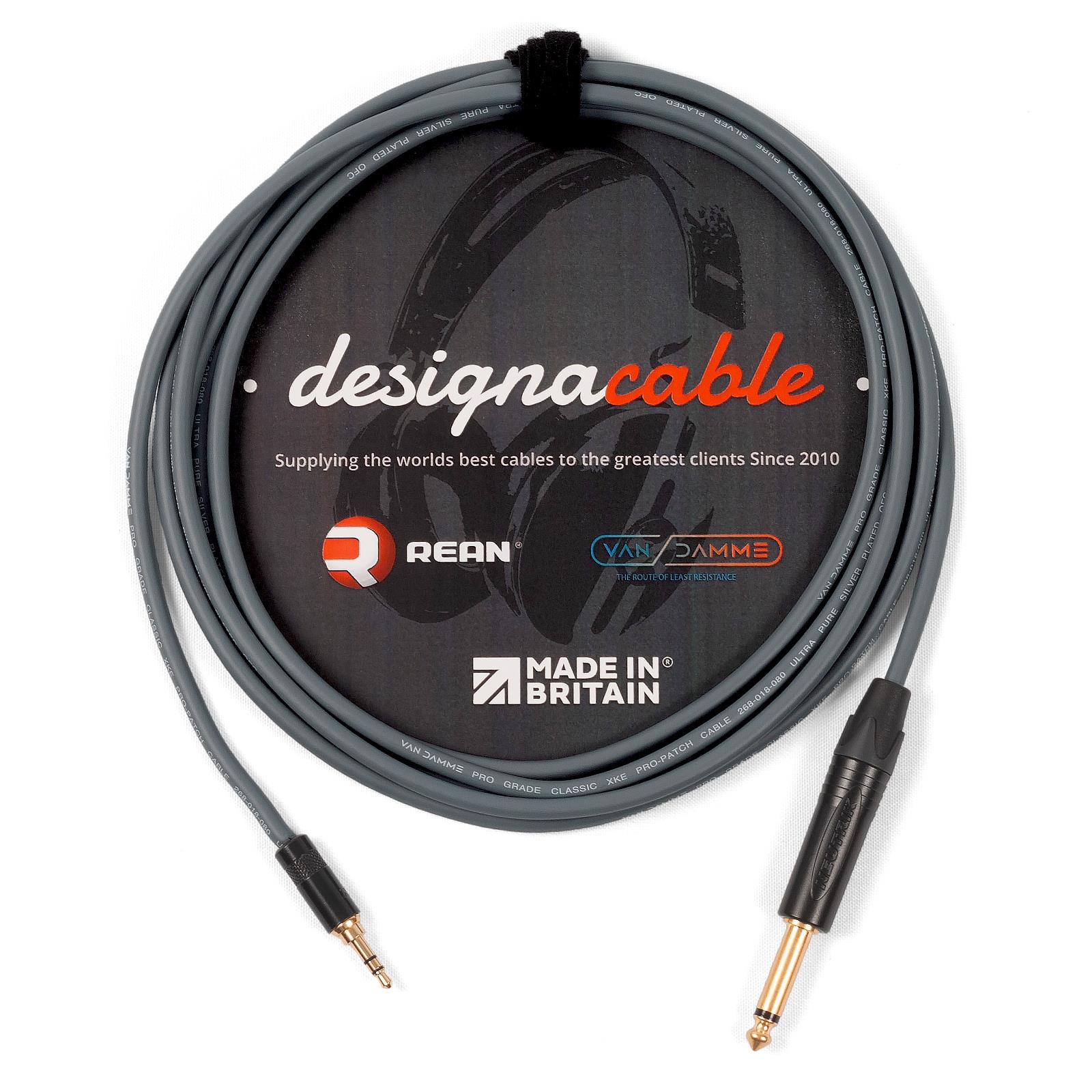 Stereo Mini Jack to Mono 1/4" Jack Lead. 3.5mm Mini. Ipod / Amp Cable. Van Damme - Picture 6 of 11