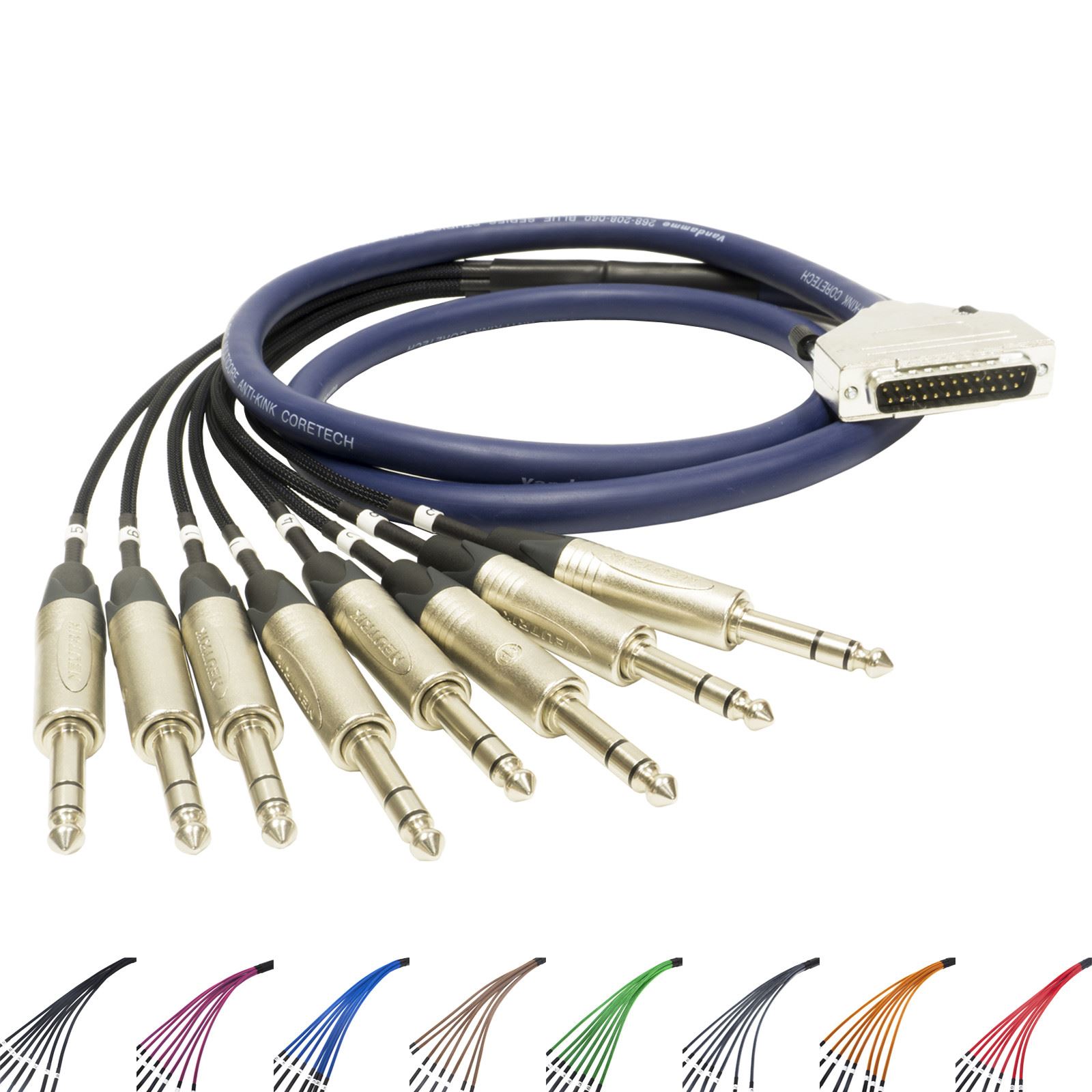 美品】ALVA D-Sub25 to 8x TRS ケーブル 2m（2セット） 美品】ALVA D