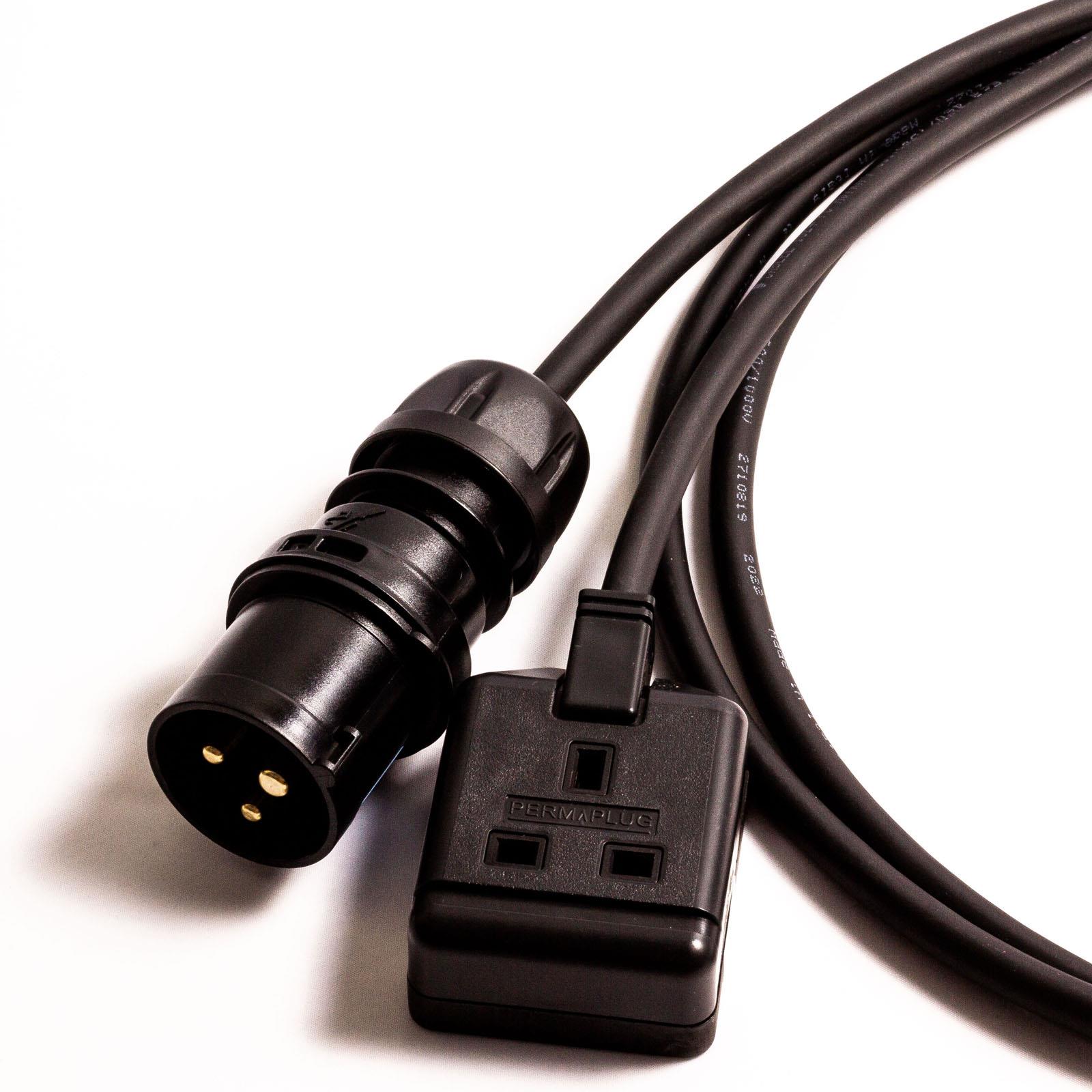 16amp Plug to Socket (3x2.5mm) H07RN-F Tough Rubber Cable - Picture 3 of 5