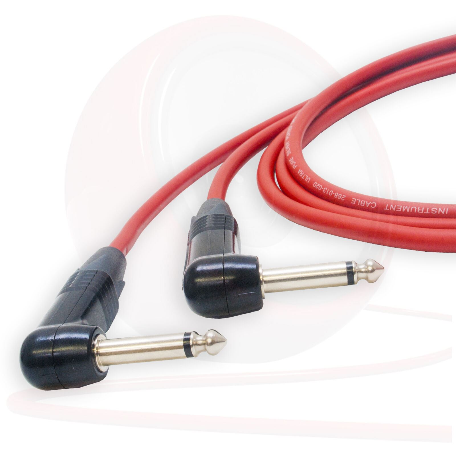 Van Damme Flexible Guitar Cable. Neutrik Angled 1/4 inch Mono Cable 3m, 5m Patch - Picture 8 of 10