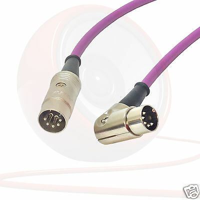 Plomo midi en ángulo. Cable de pedalera, teclado, sintetizador, cable interruptor de pie 5 pines Din - Imagen 8 de 11
